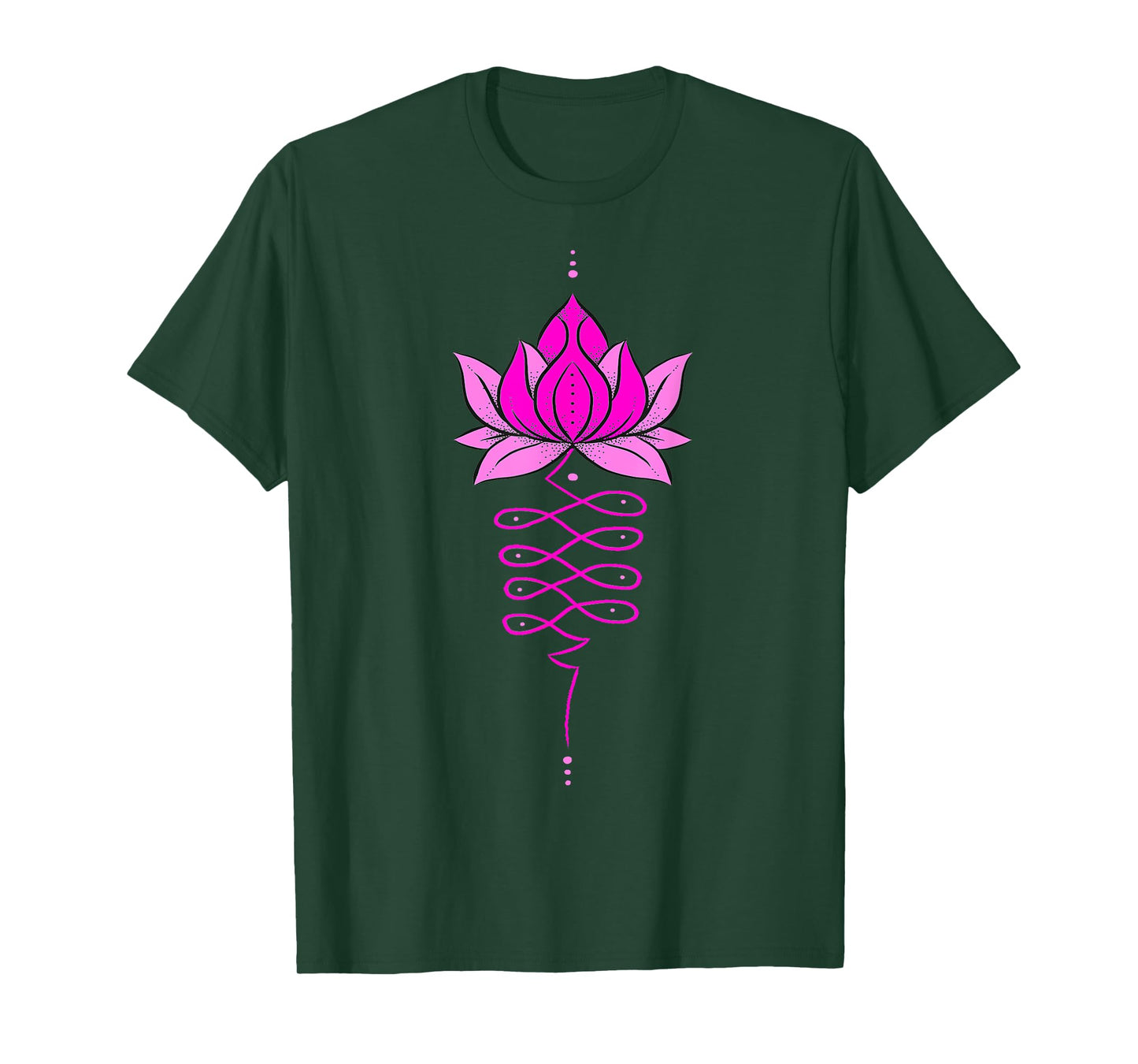 Unalome Lotus Flower Tree Mandala Tattoo Boho Zen Yoga T-Shirt