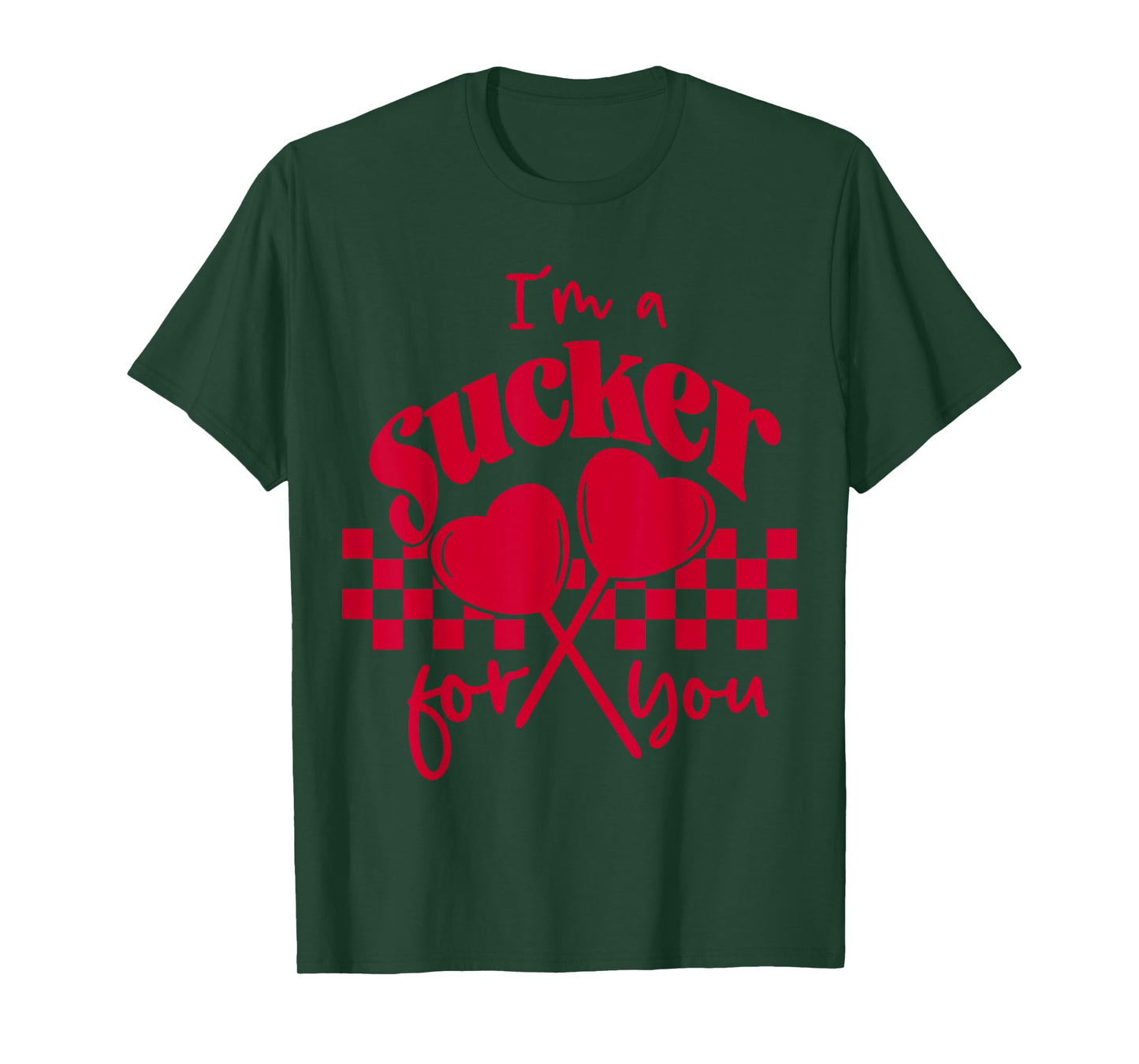 Groovy I'm A Sucker For You Retro Heart Candy Valentines T-Shirt