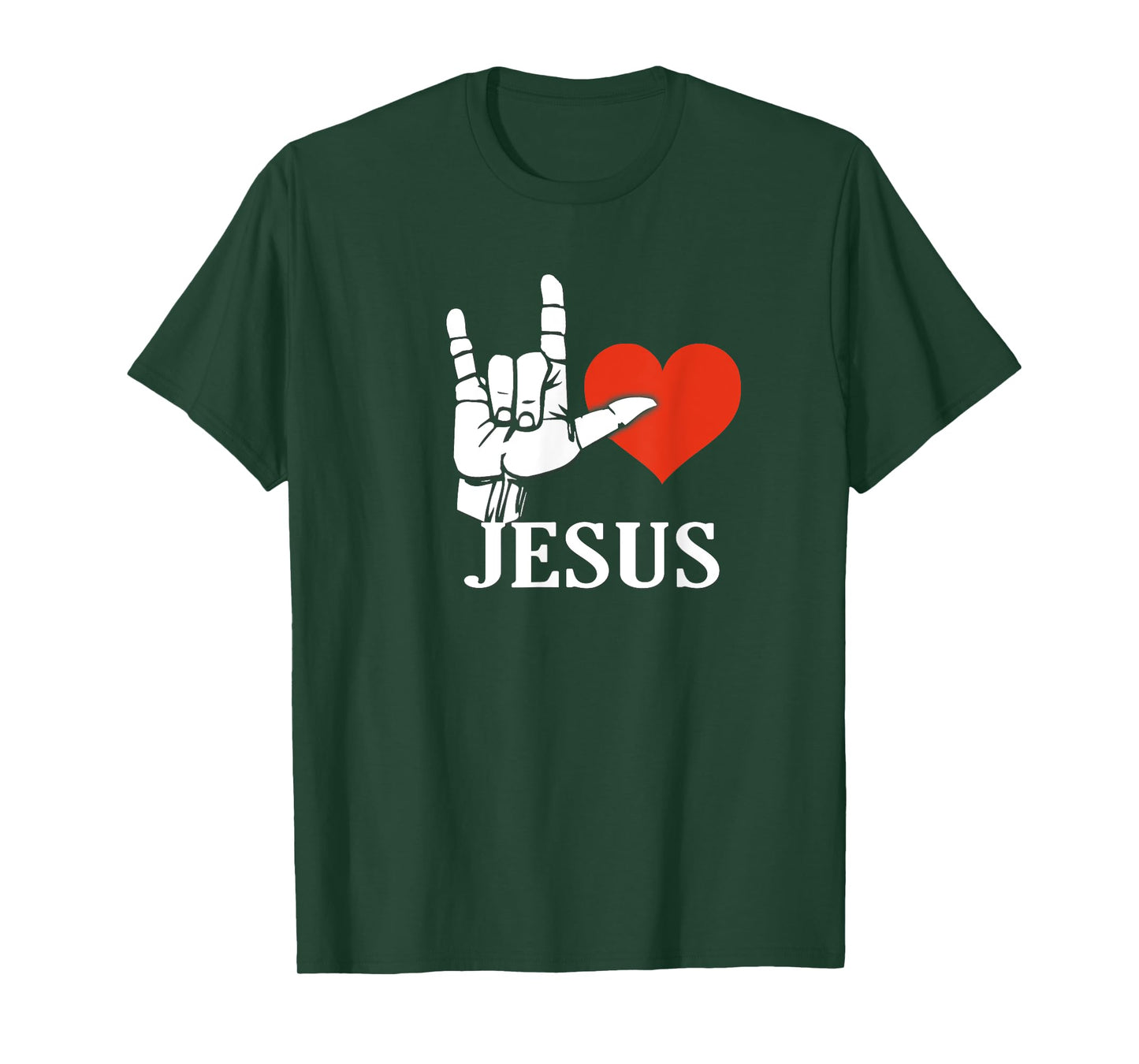 I Love Jesus, Sign Language Christian Gift T-Shirt
