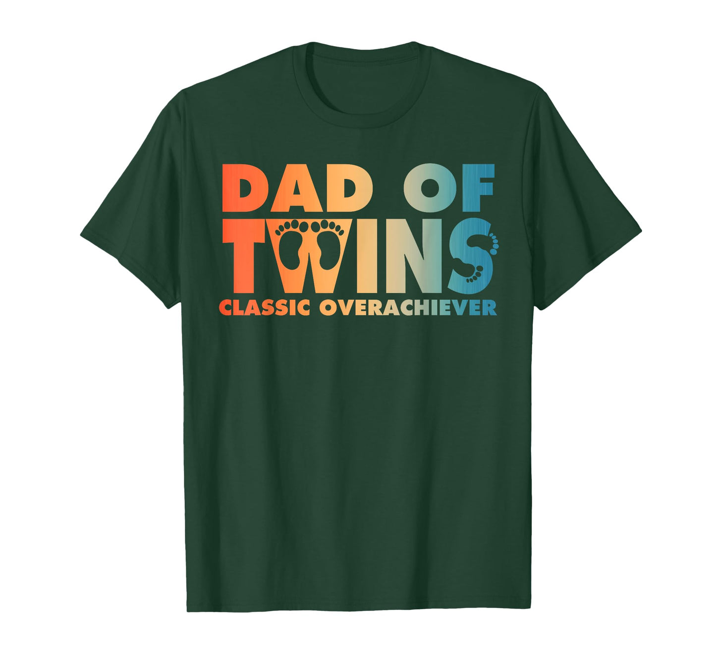 Unique Dad Of Twins Art For Father Men Twins Announcement T-Shirt