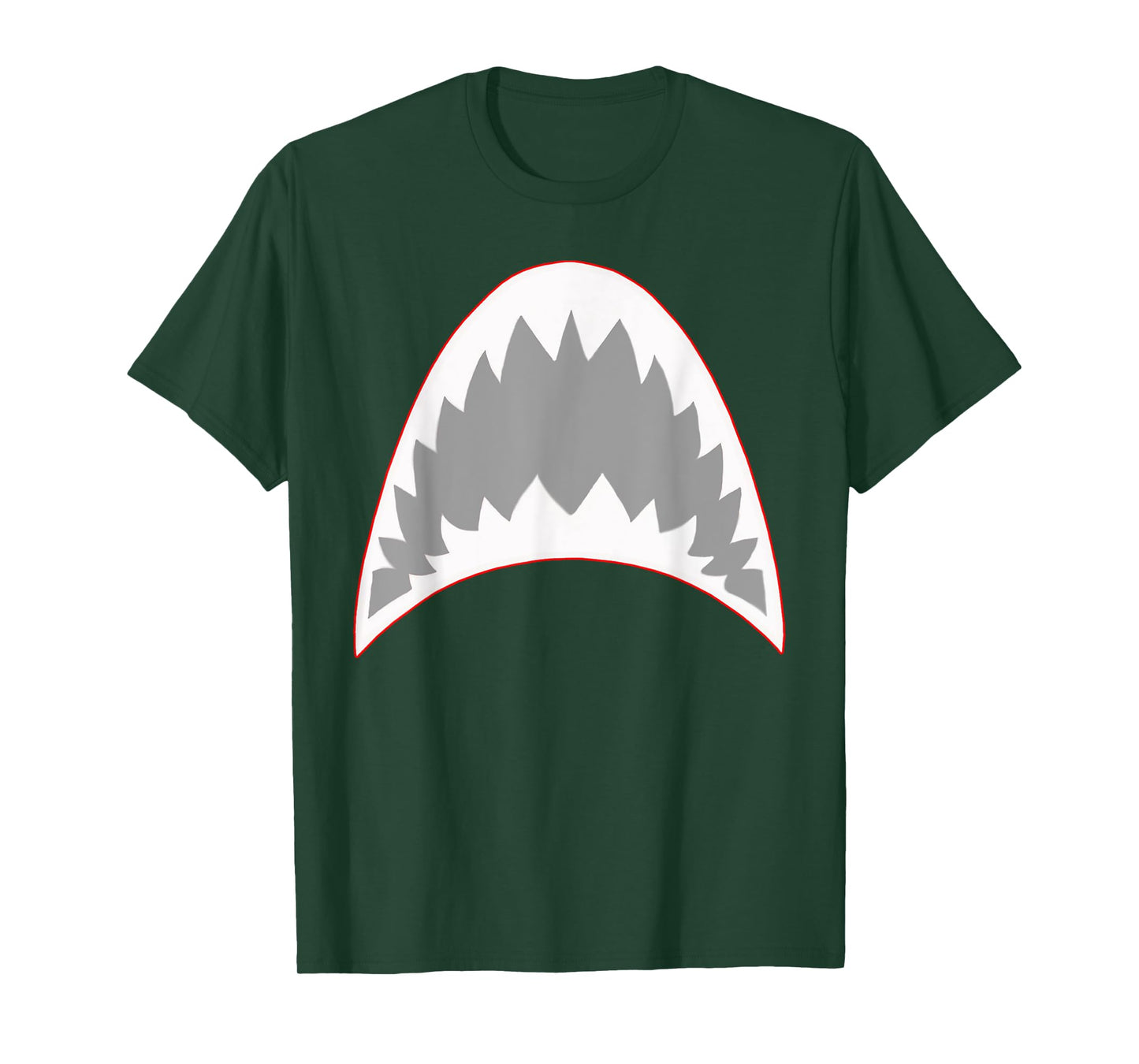 Shark Mouth Jaw Lazy Easy Costume For Halloween Party T-Shirt