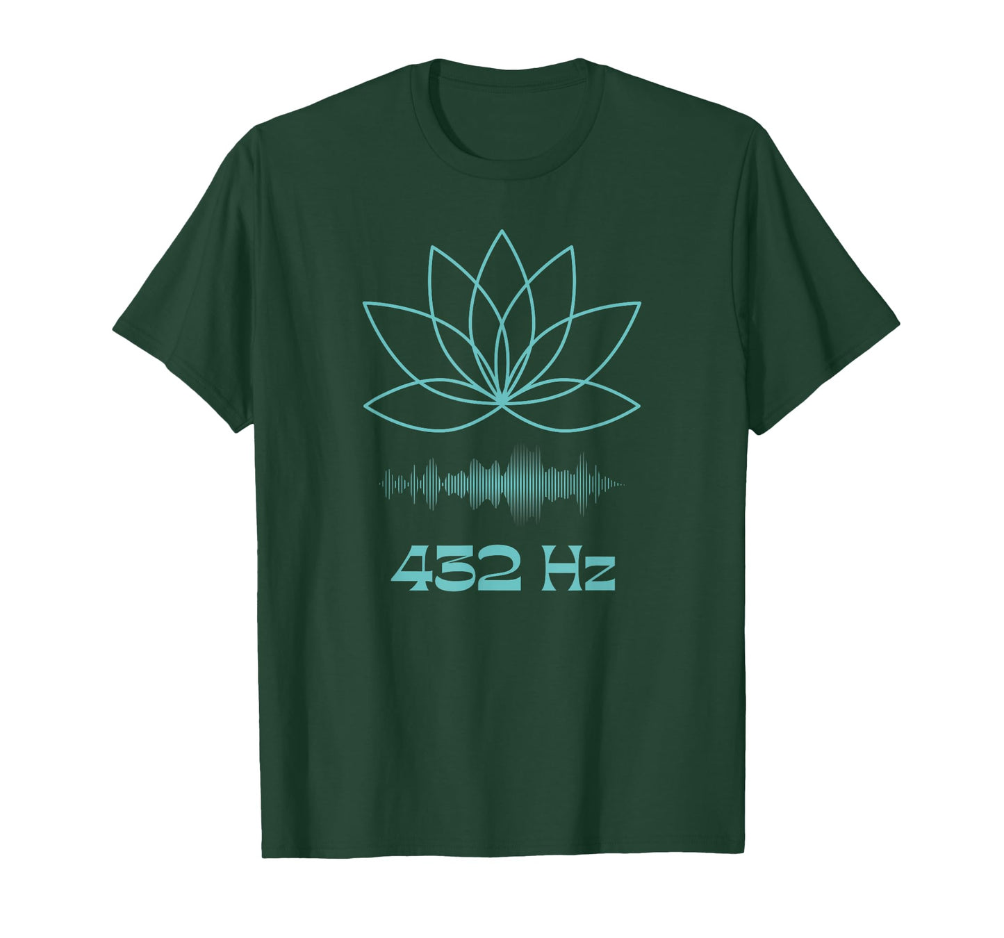 Sound Bath New Age Meditation Yoga Lotus Flower Teal Blue T-Shirt
