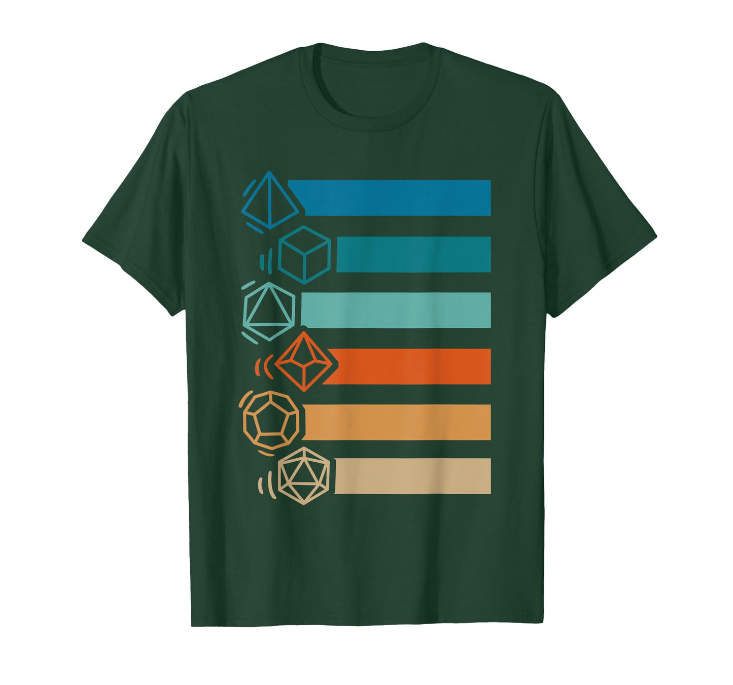 RPG Gamer Retro Polyhedral D20 Dice Set Nerdy Men Women Kids T-Shirt
