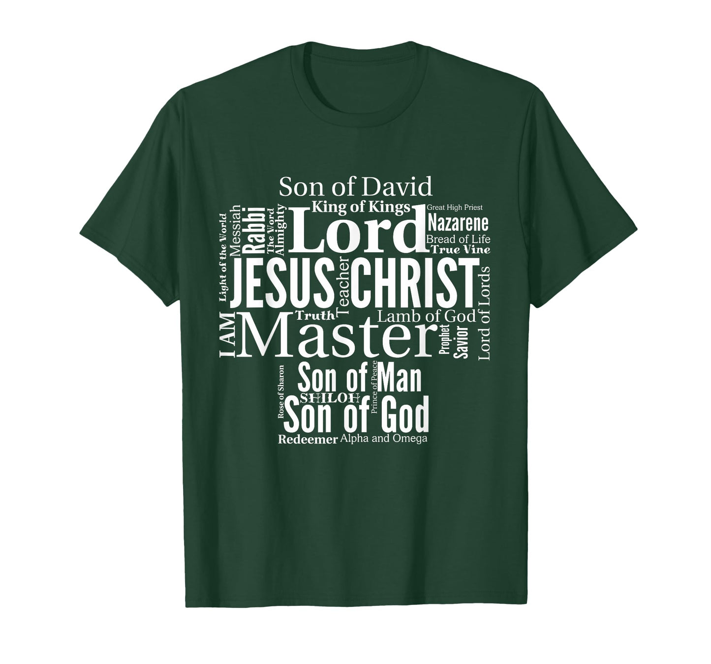 The Names of Jesus white text T-Shirt T-Shirt