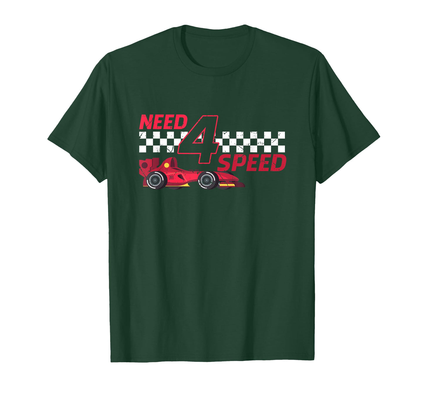 Need 4 Speed 4th Birthday 4 Year Old Racing Car Driver T-Shirt