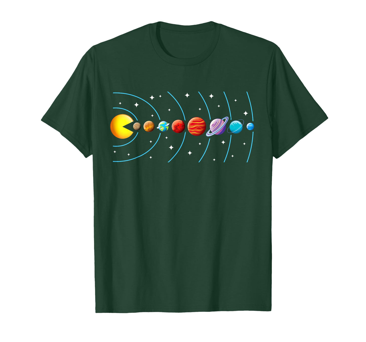 Funny Solar System Astronaut Space Video Game Eating Planets T-Shirt