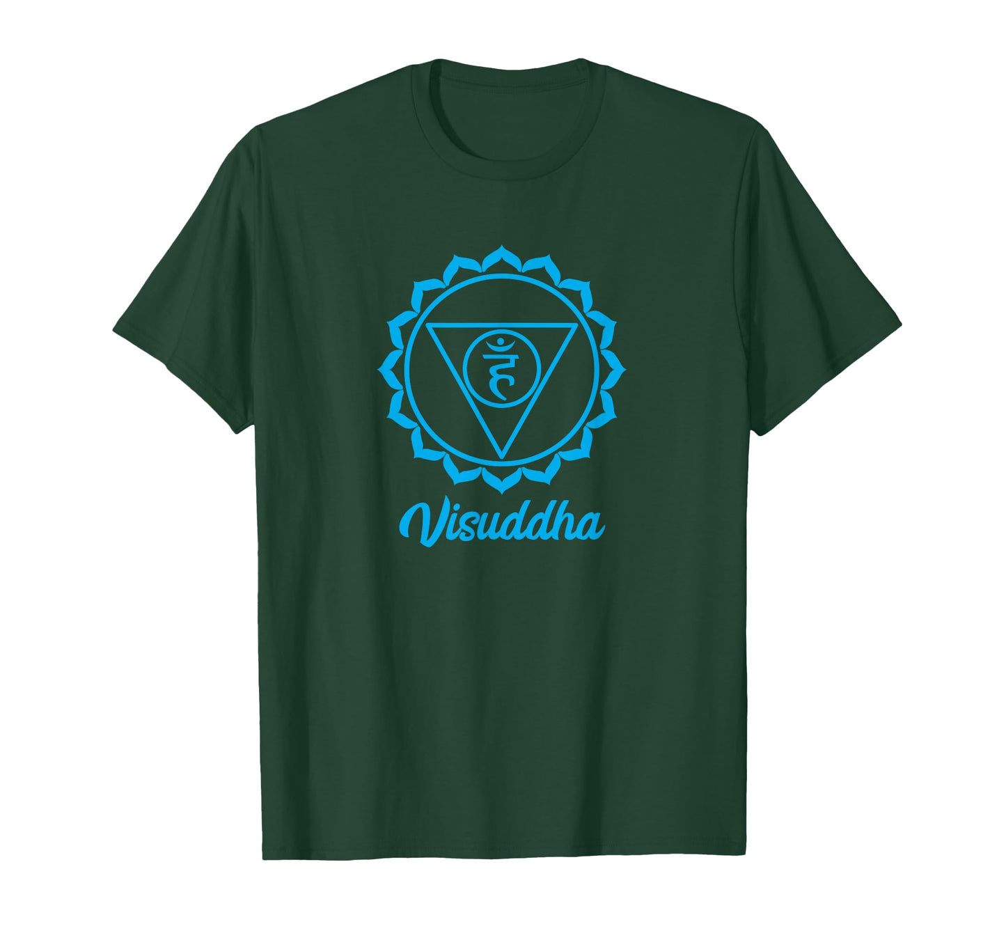 Neck Chakra Symbol Blue Visuddha Yogi Yoga T-Shirt