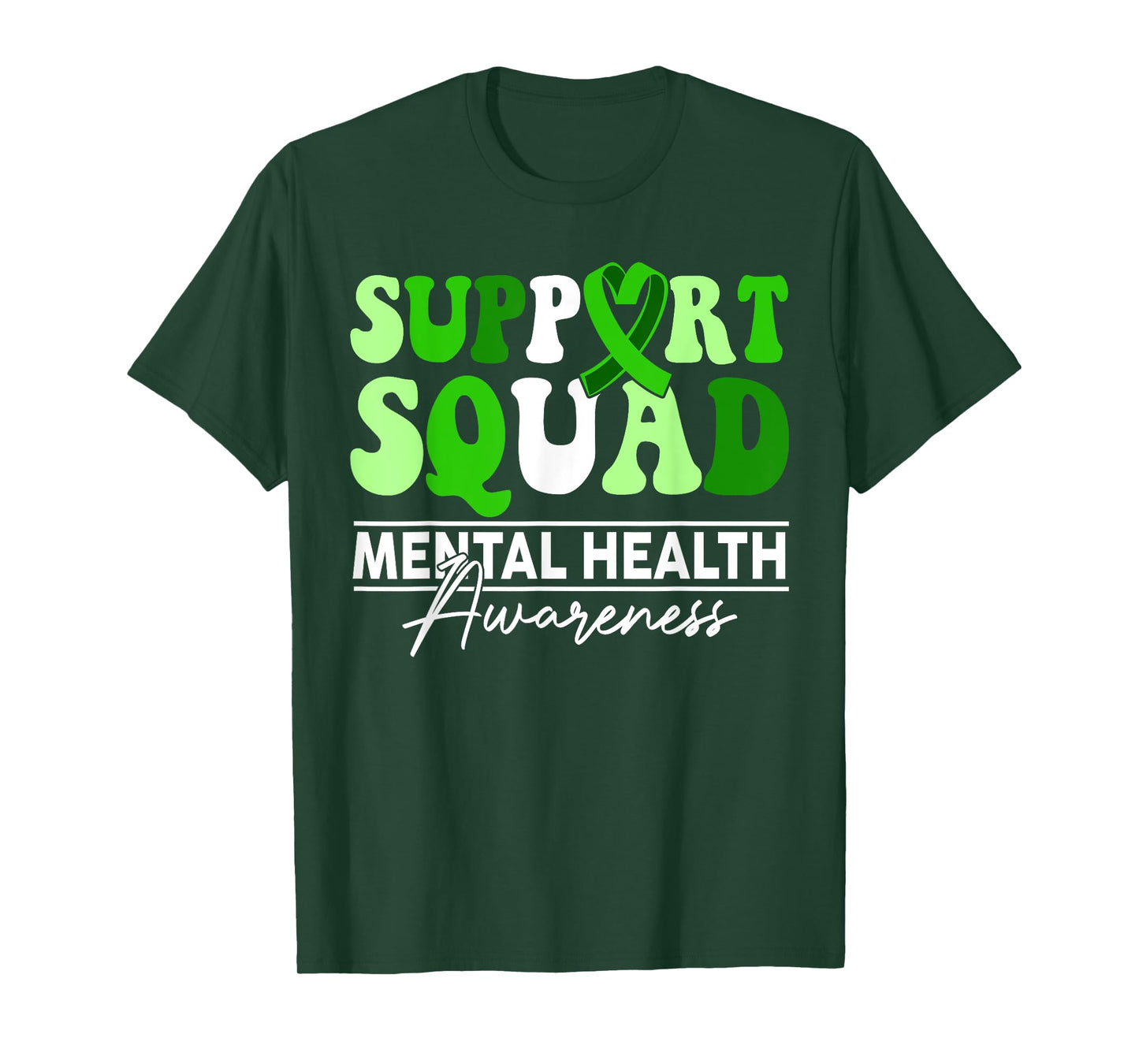 Support Squad Sunflower Hair Mental Health Awareness T-Shirt