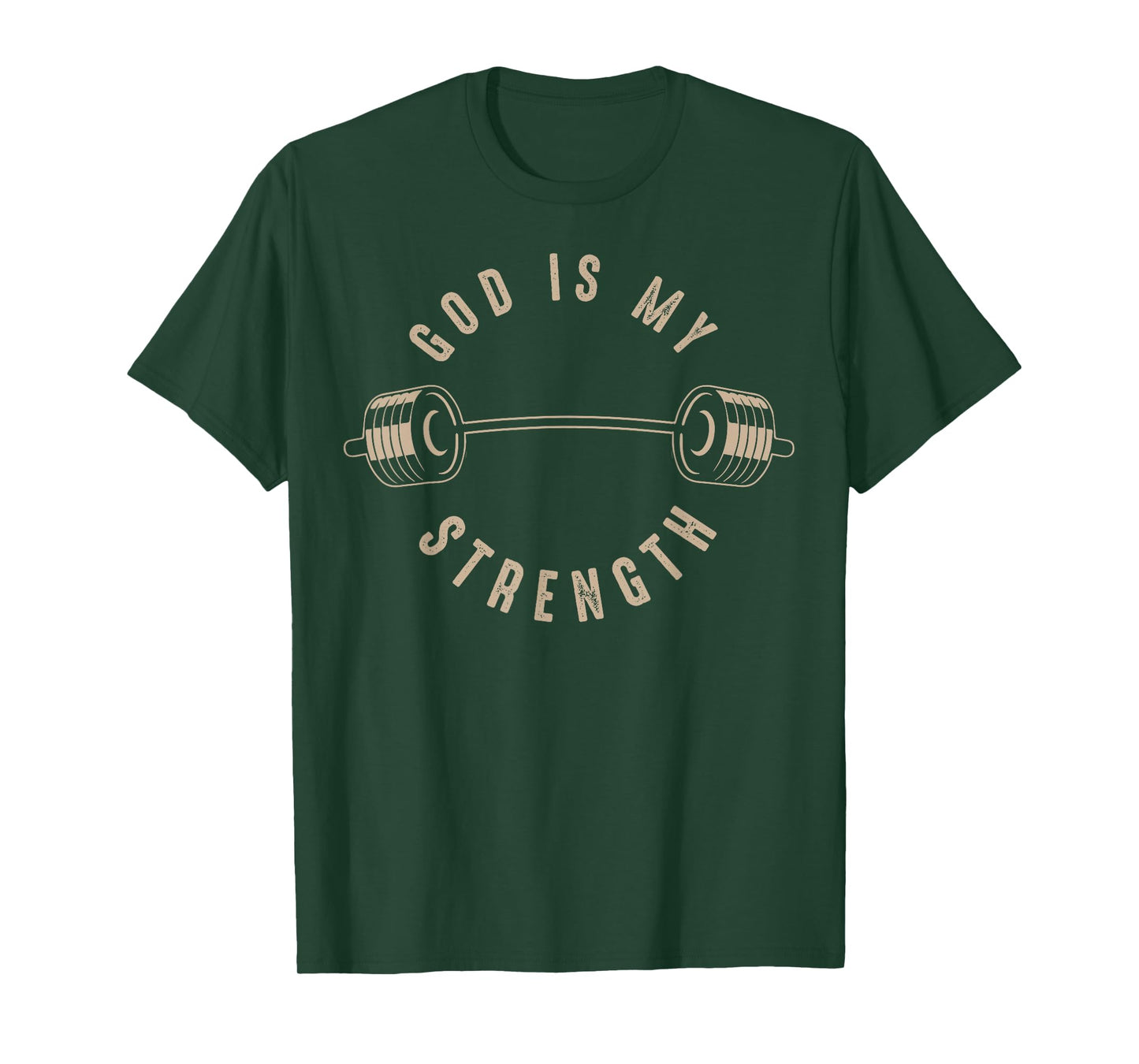 God Is My Strength | Cute God Is Rock Funny Gym Gift T-Shirt
