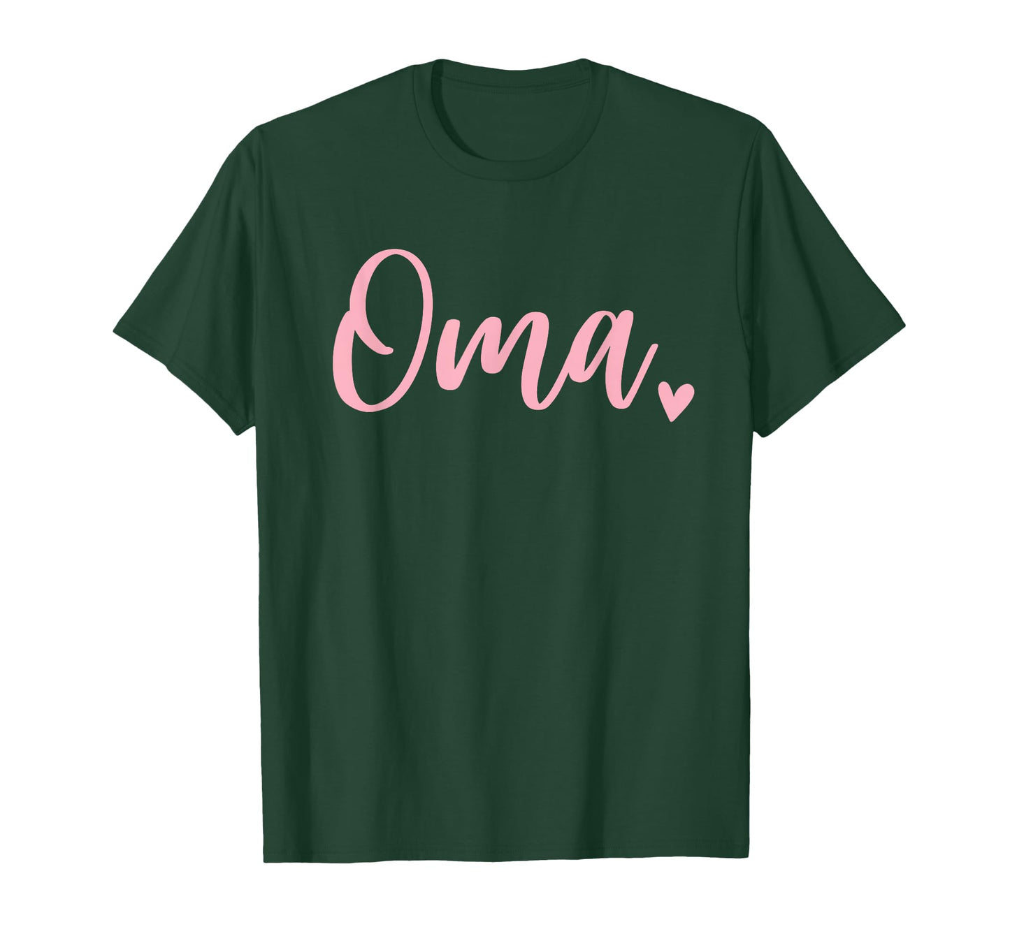 Oma Cute Heart Grandma Womens Pink T-Shirt