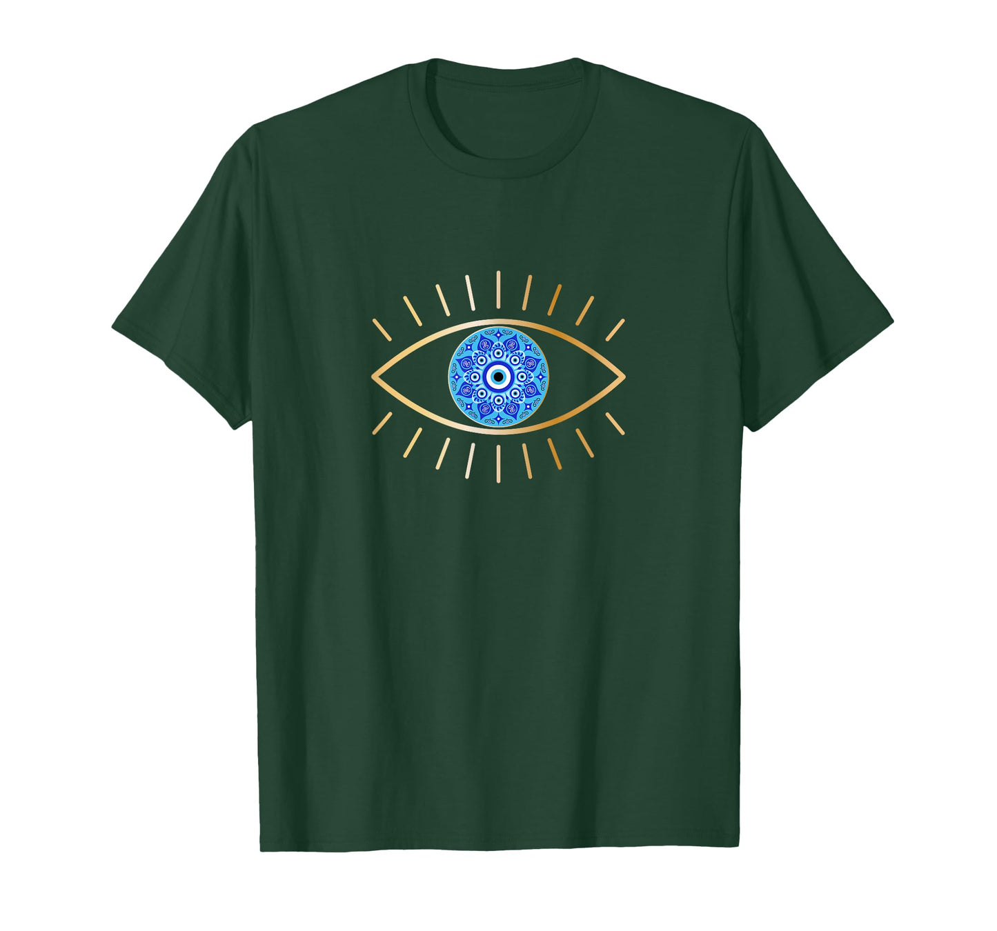 Ich sehe dich Blue Evil Eye Eyelashes Good Luck T-Shirt