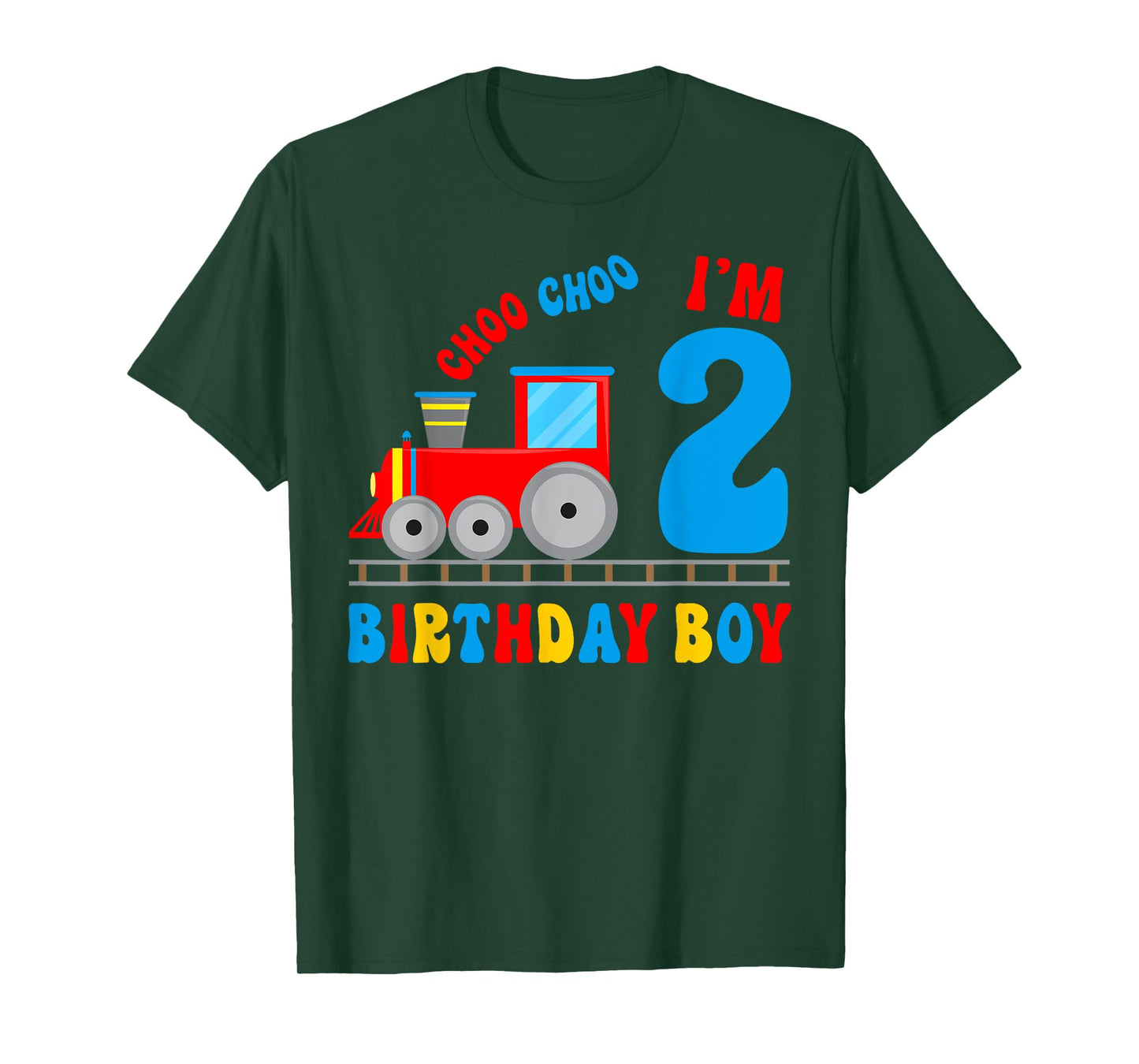 I'm 2 Years Old Kids Train Lover It's My 2nd Birthday Boy T-Shirt