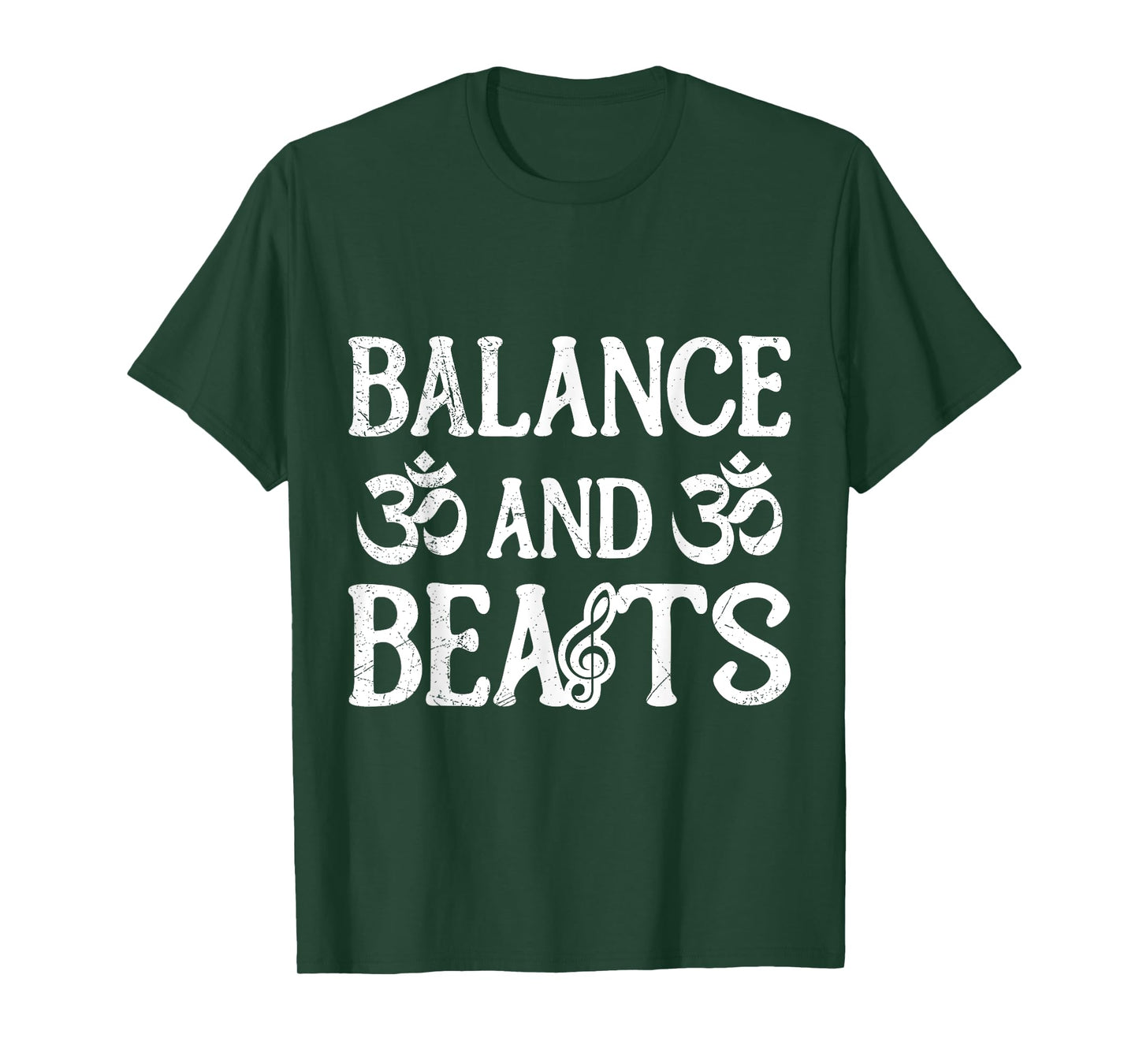 Yoga Outfit BALANCE AND BEATS Funny Music Yoga T-Shirt