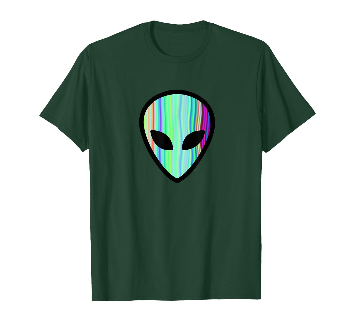 Alien Head - Holographic Cute UFO Tshirt Tee T-Shirt