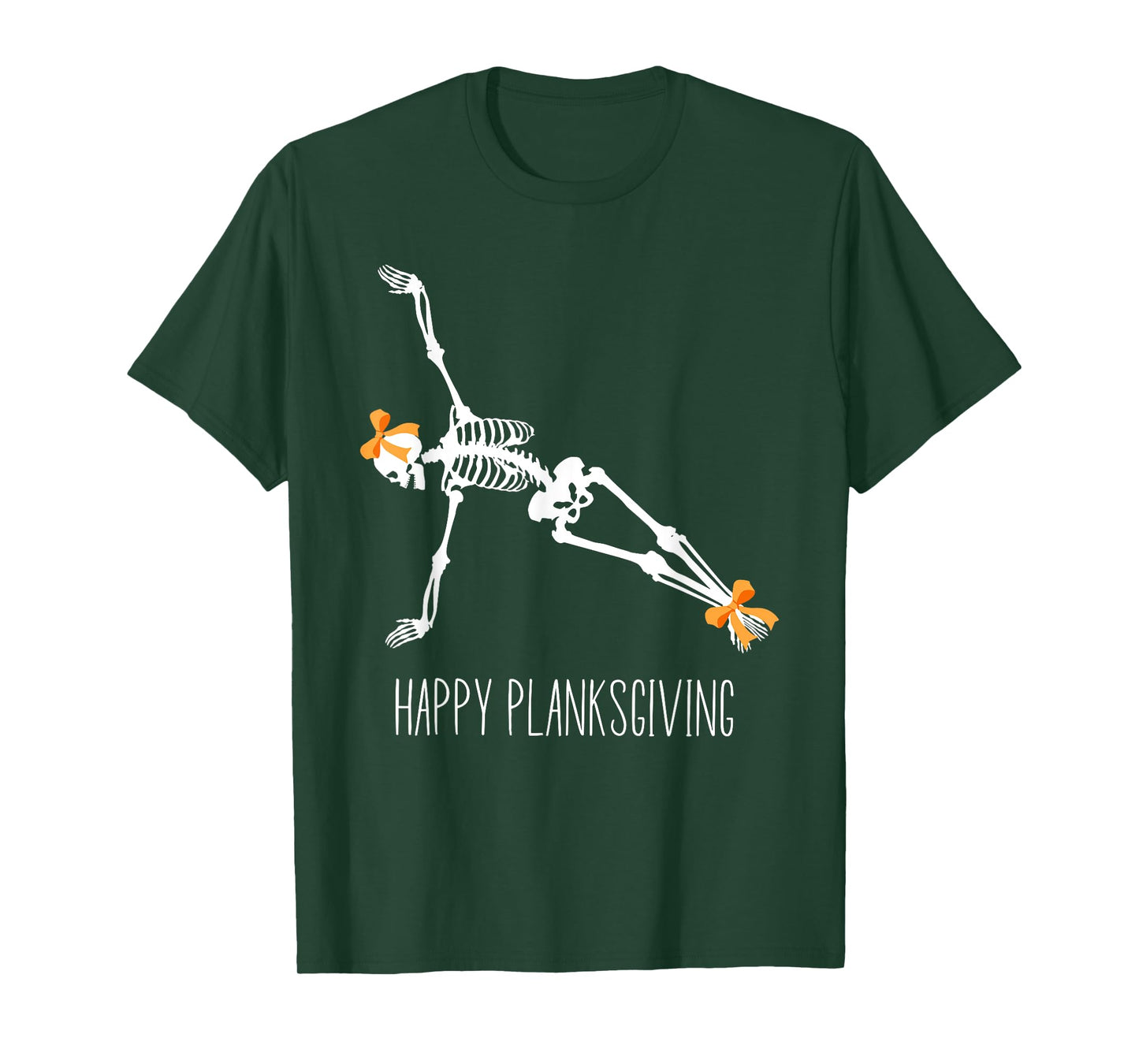 Happy Planksgiving Flowy Yoga Skeleton Thanksgiving Yoga T-Shirt