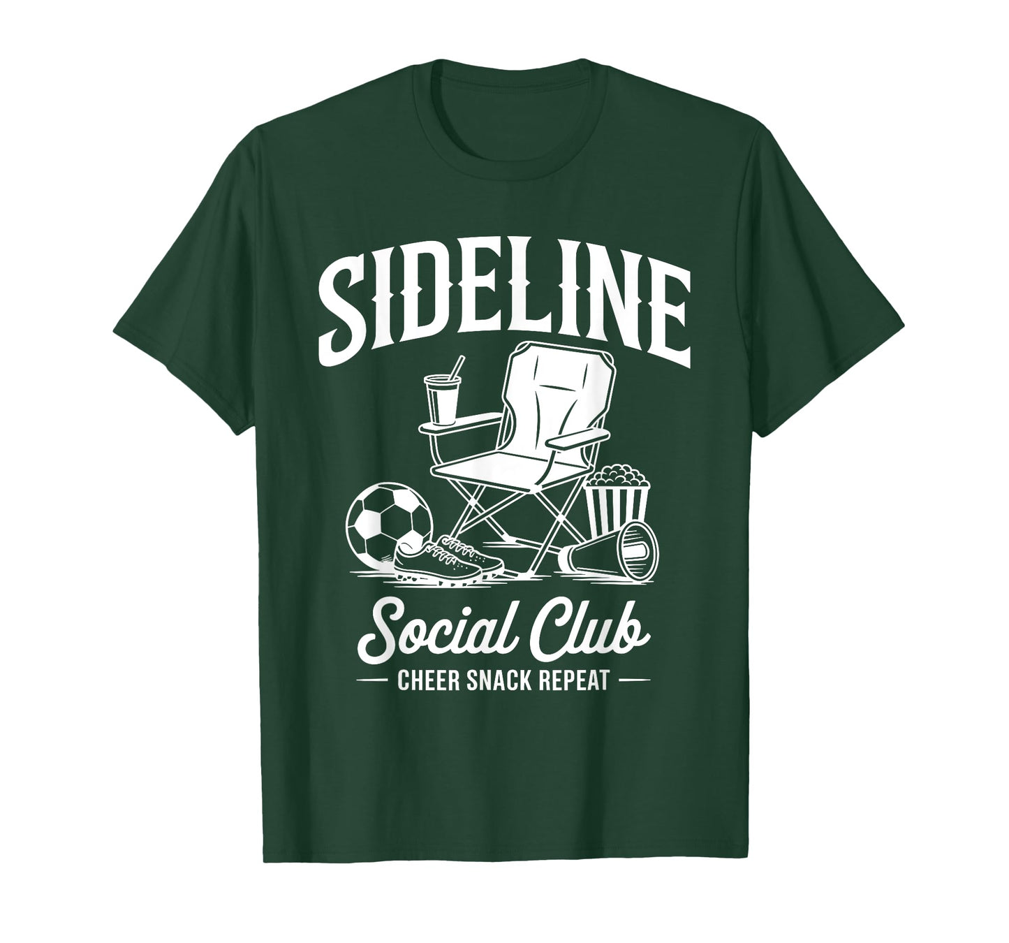 Sideline Social Club Game Day Mothers Day Grandma Soccer Mom T-Shirt
