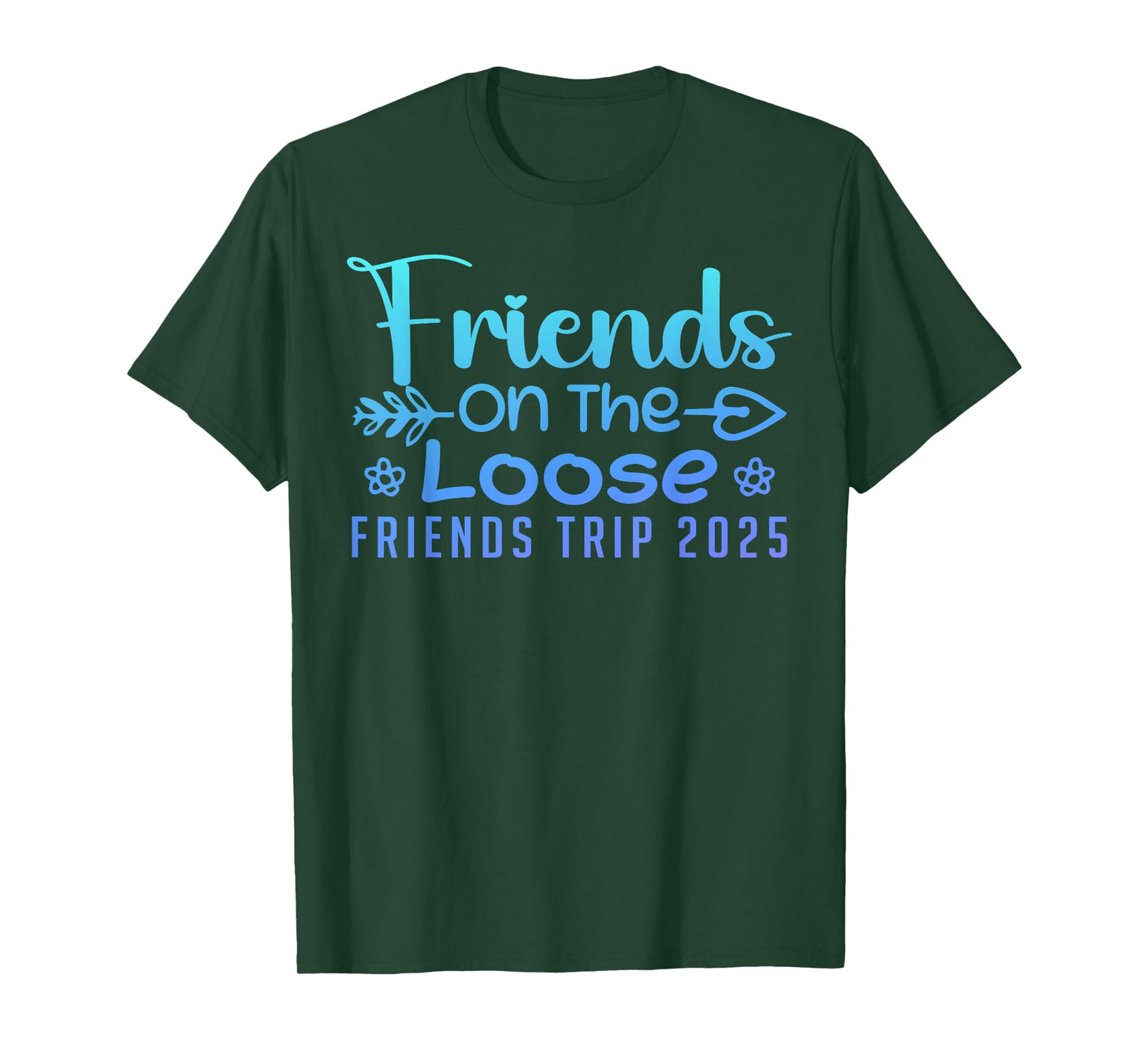 Friends On The Loose Friends Trip 2025 Retro Friend Vacation T-Shirt