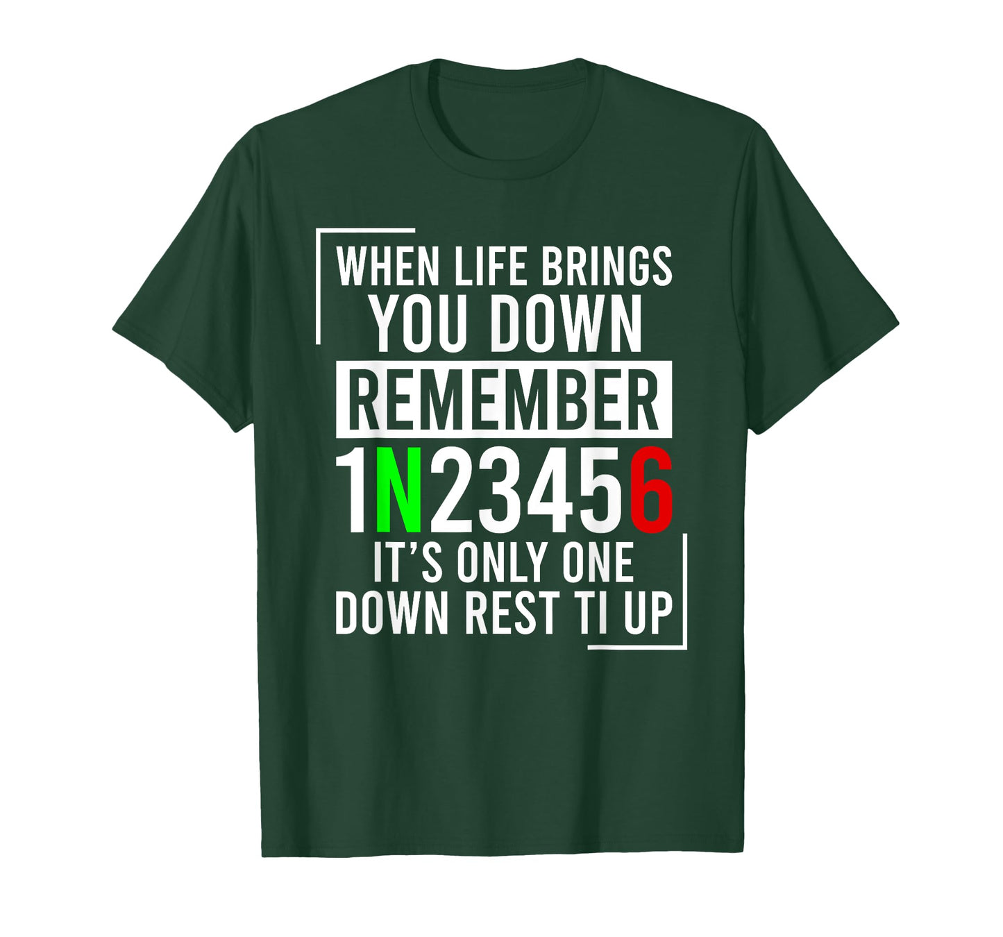 1N23456 Motorcycle Gear Shift Motorcyclist T-Shirt