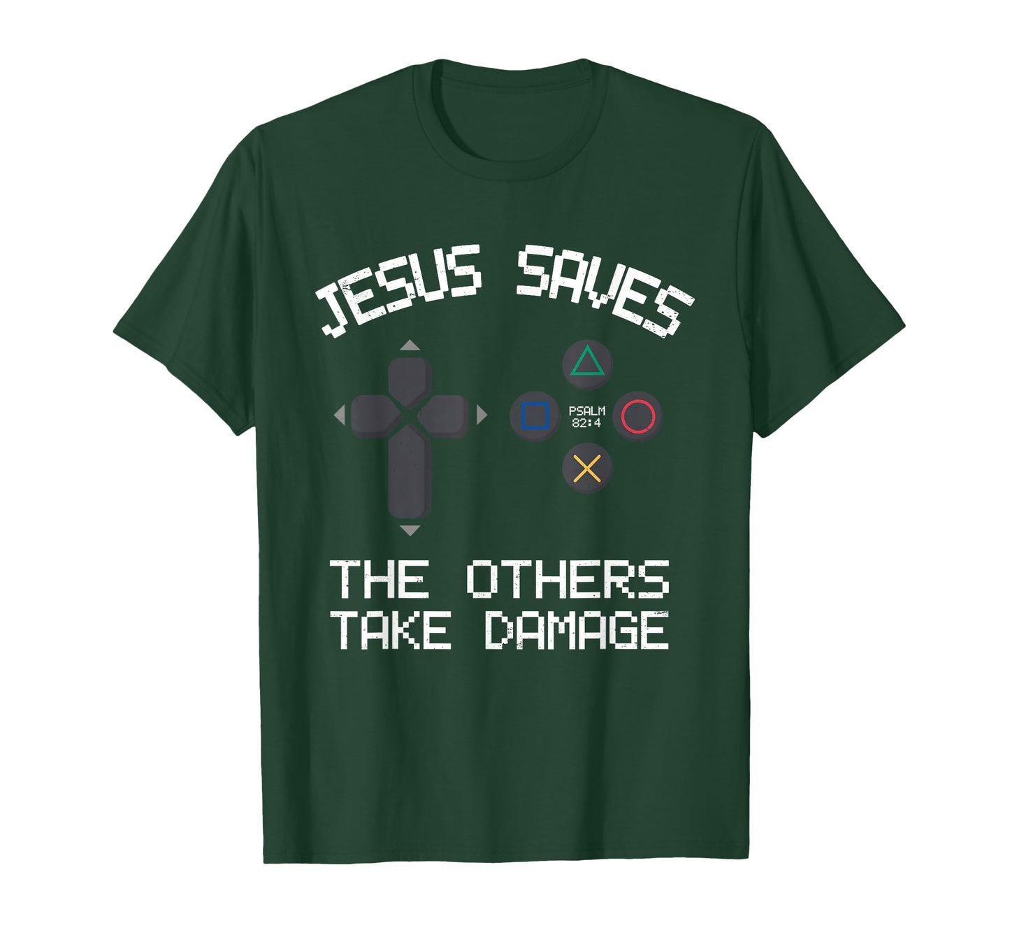 Vintage Christian Video Gamer Jesus Saves T-Shirt