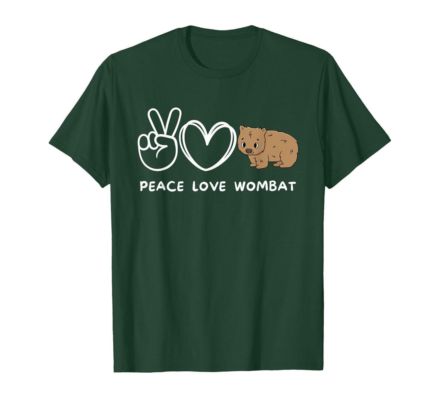 Peace, Love Wombat Retro Wombat Lover Animals Lover T-Shirt