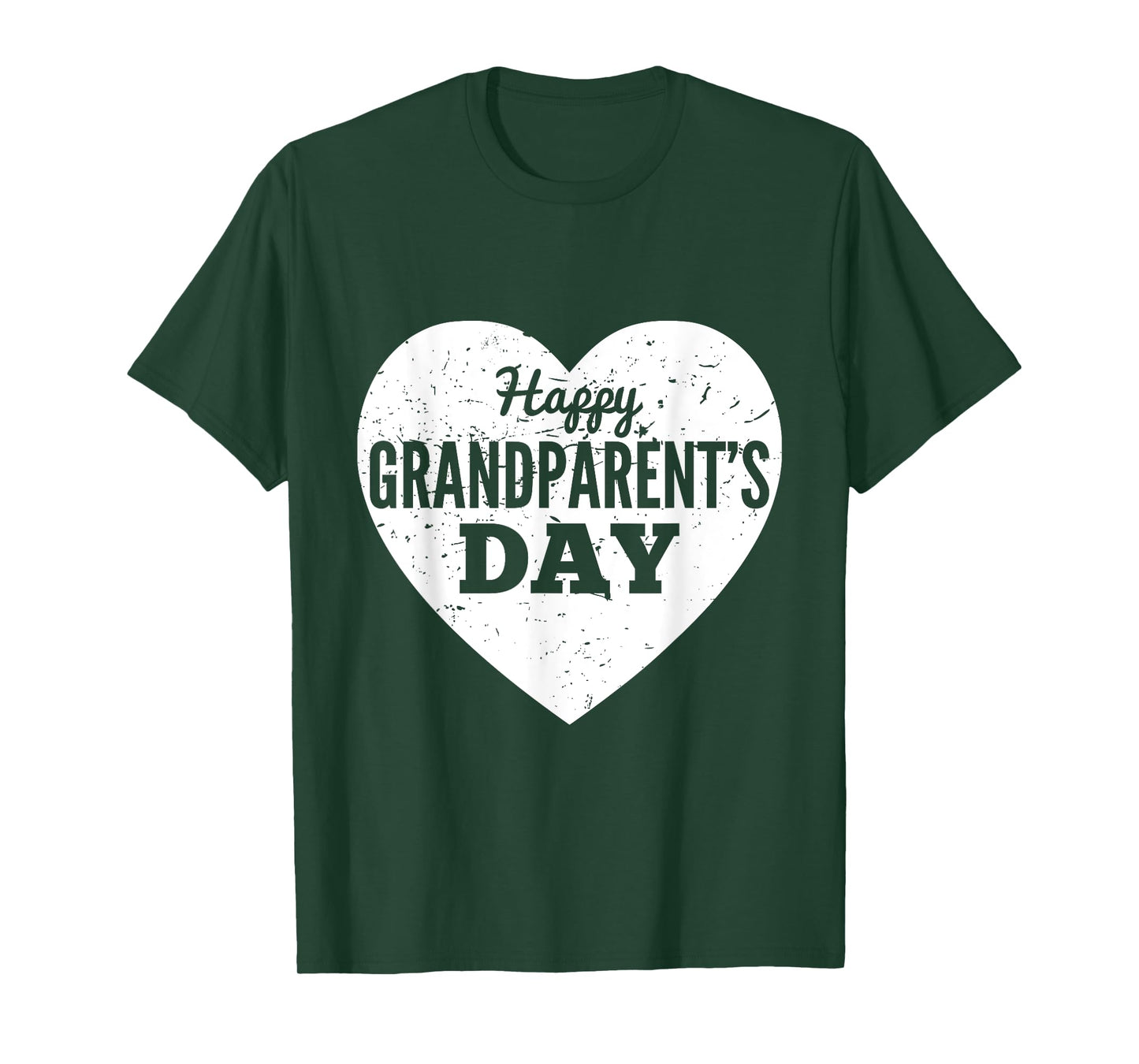 Heart Happy Grand Parents Day Grandma Grandpa T-Shirt