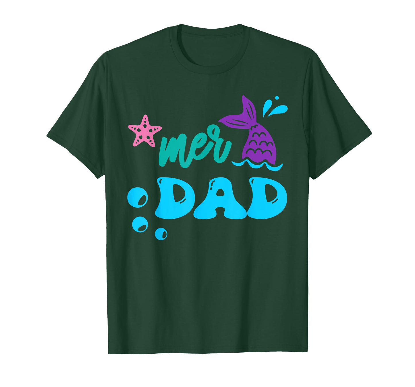 Mer Dad Mermaid Shirt Matching Family Gifts T-Shirt