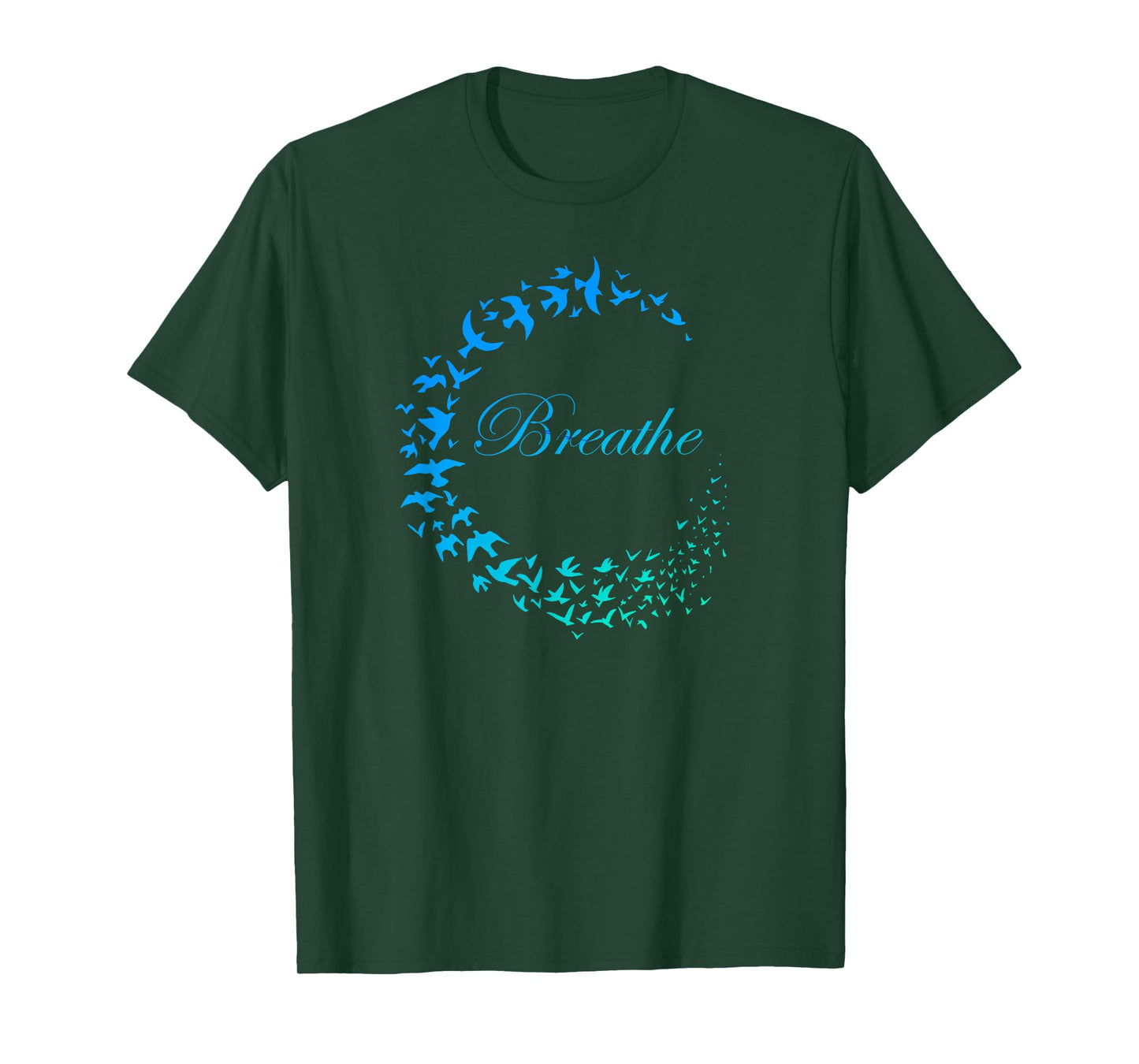 Breathe Inhale Exhale Take Breath Birds Design T-Shirt