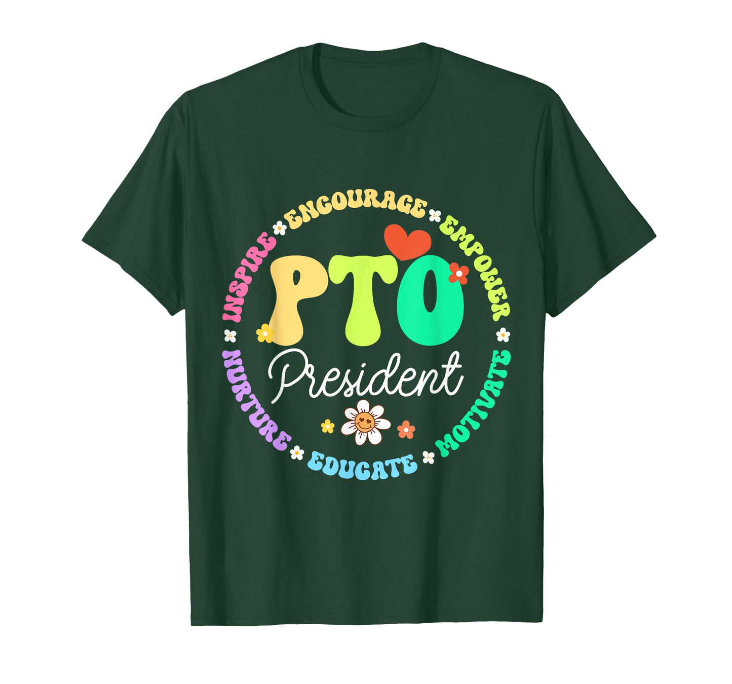 PTO President Back to School Matching Group Parent Teacher T-Shirt