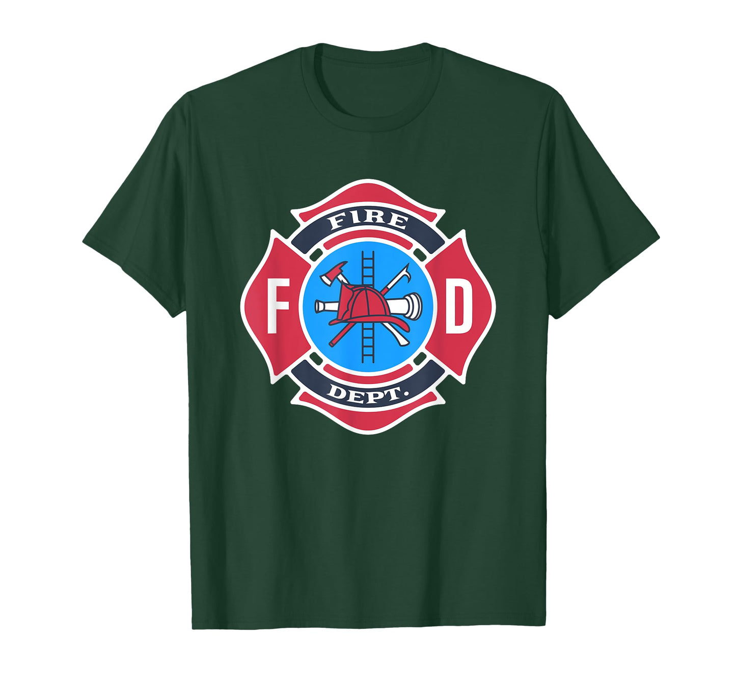 Fire Department Logo Fireman Firefighter Uniform Costume T-Shirt