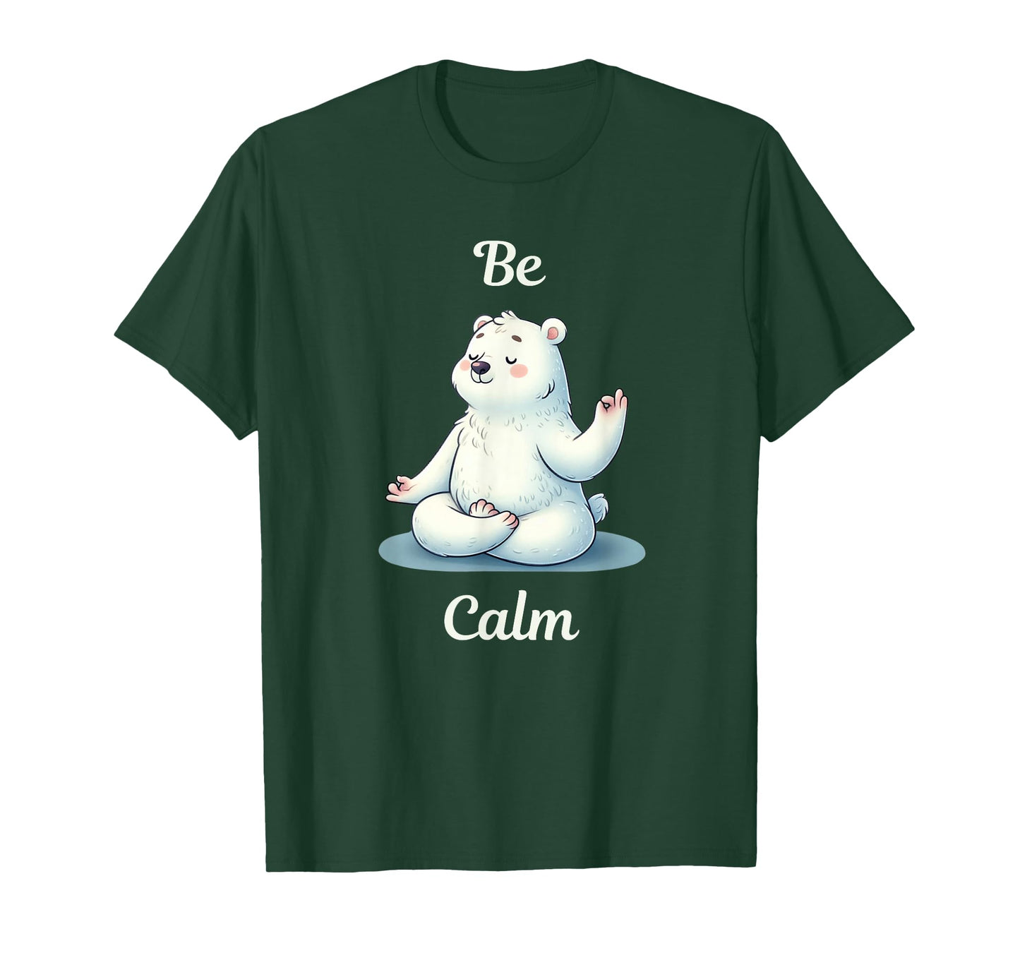 Yoga Lover - Be Calm - mindfulness - cute polar bear T-Shirt