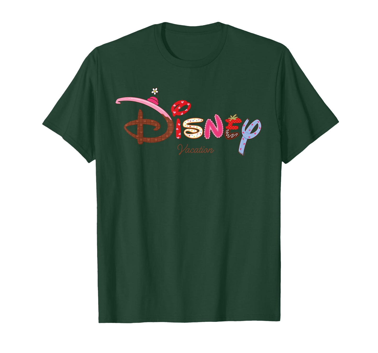 Disney Logo Minnie Sweet Treat Hearts Trip Matching Vacation T-Shirt