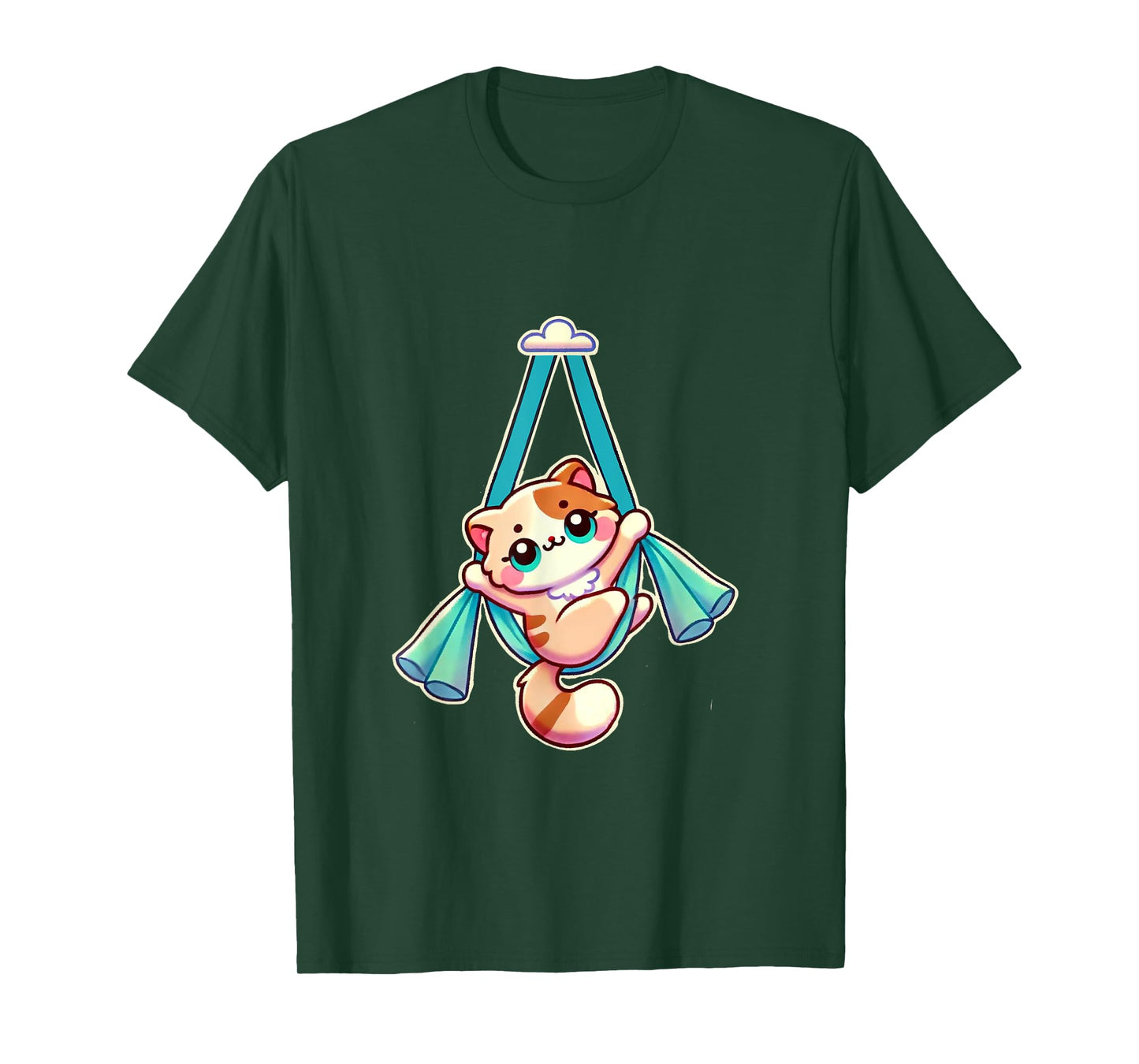 AD Designs Hang In There Aerial Kitty Aerialist Cat Silks T-Shirt