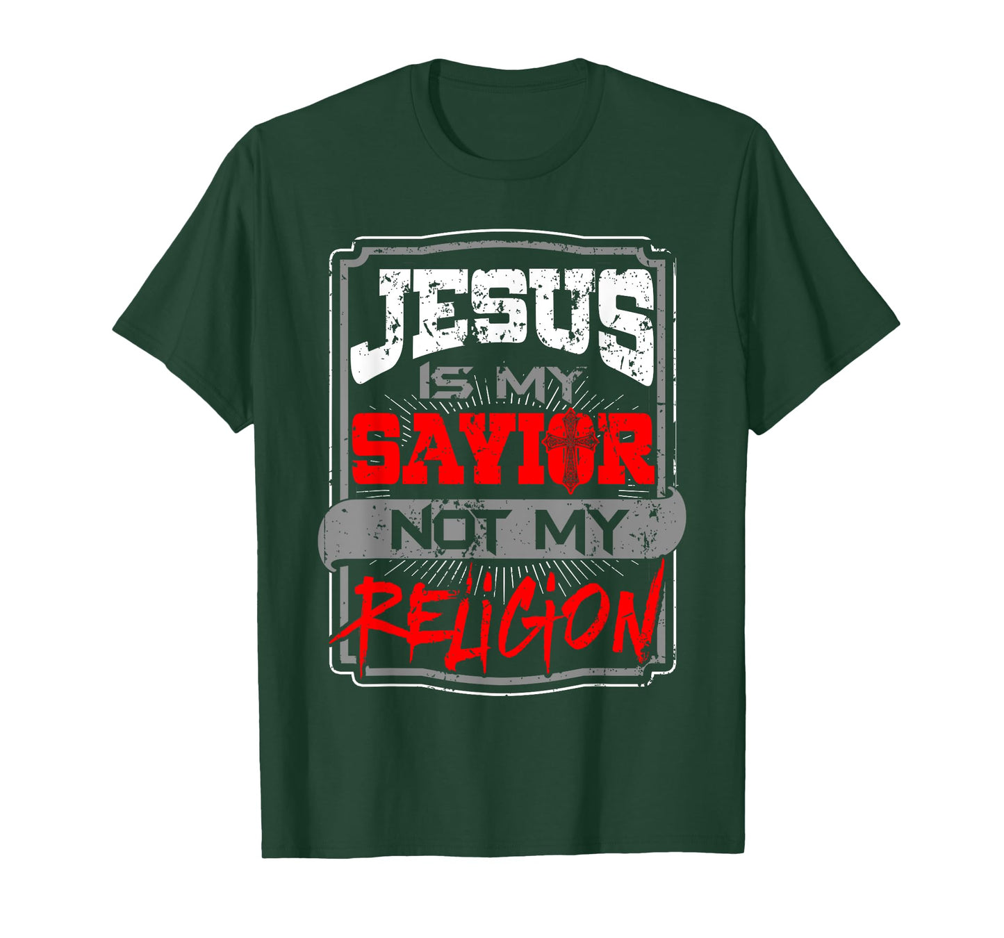 Christian T Shirt Jesus Is My Savior Not My Religion T-Shirt