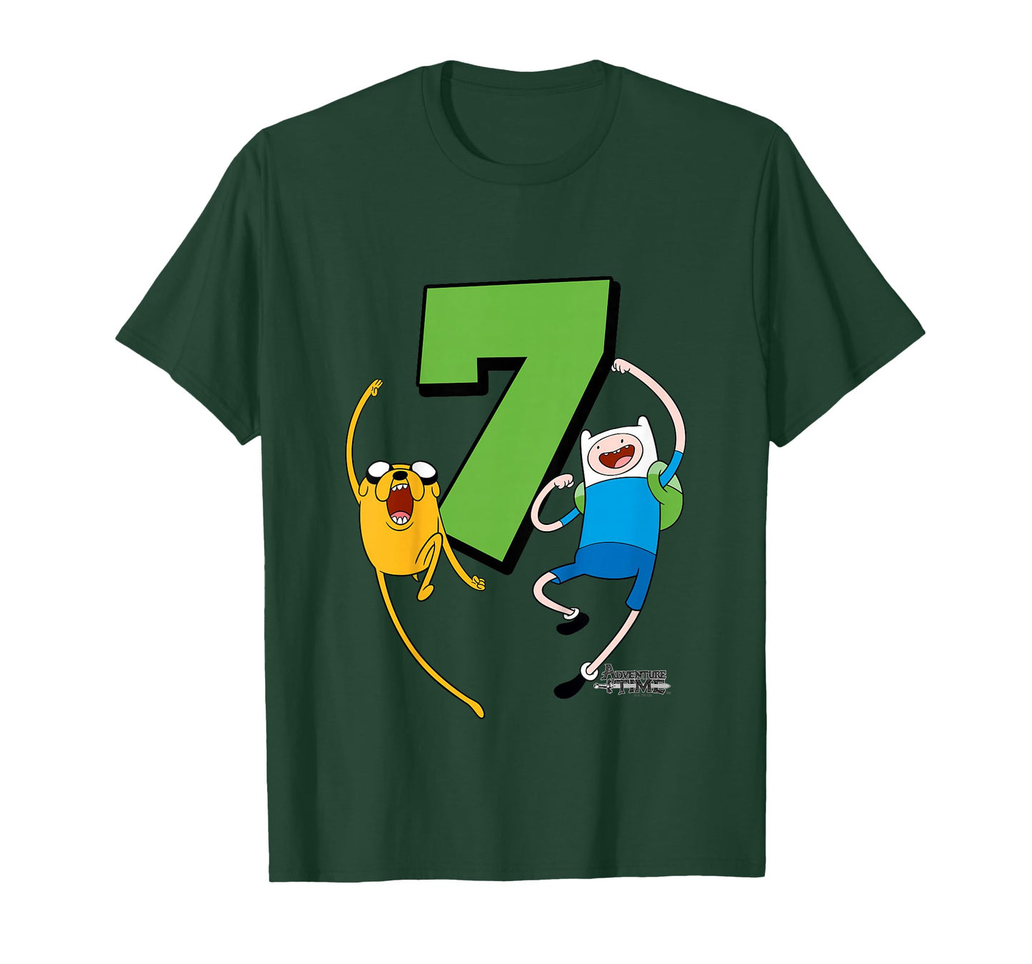 Kids Adventure Time Finn and Jake 7th Birthday T-Shirt