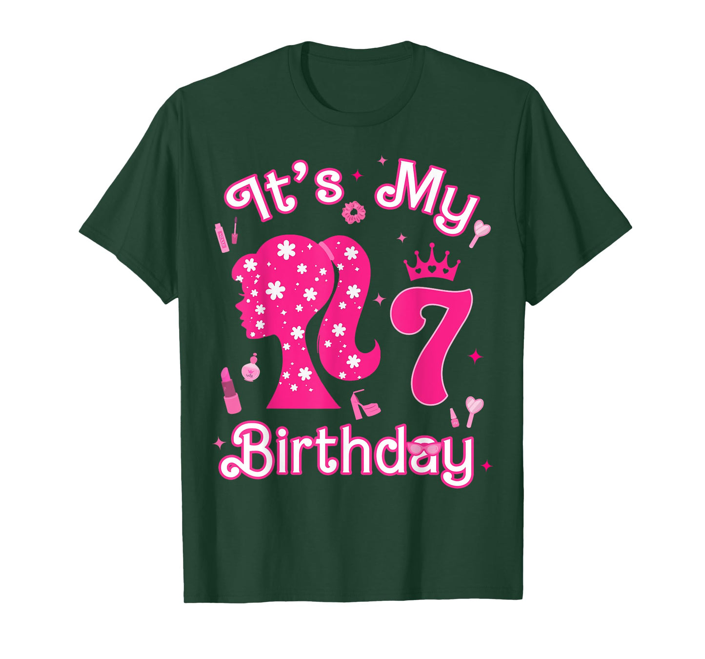 Kids 7Th Birthday Girl Doll 7 Years Old Birthday Girl Party T-Shirt