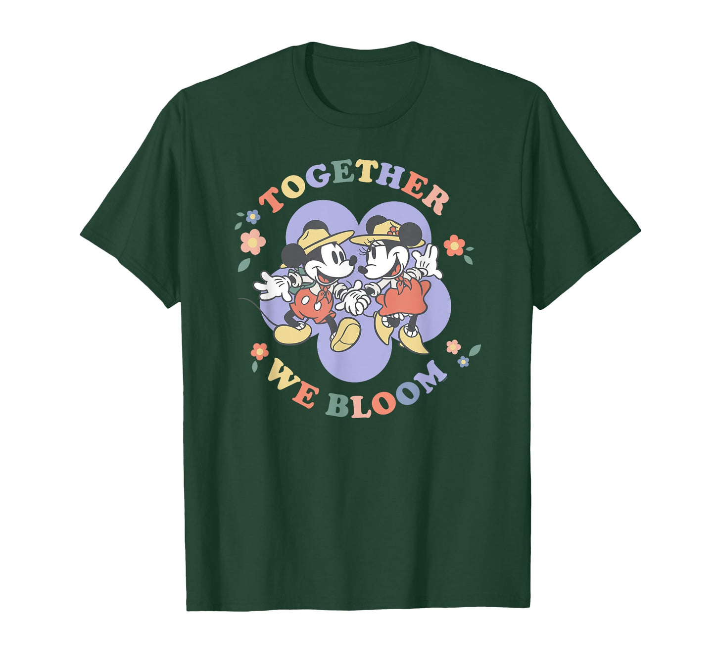 Disney Mickey and Minnie Mouse Together We Bloom Springtime T-Shirt