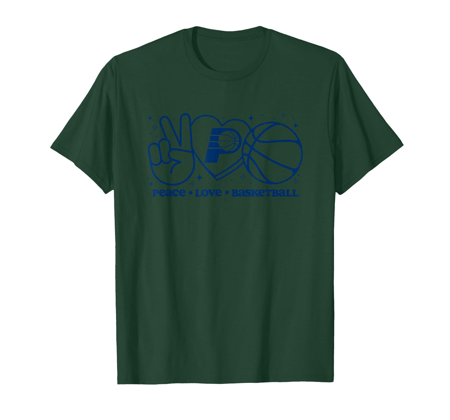 NBA Indiana Pacers Peace Love Basketball T-Shirt
