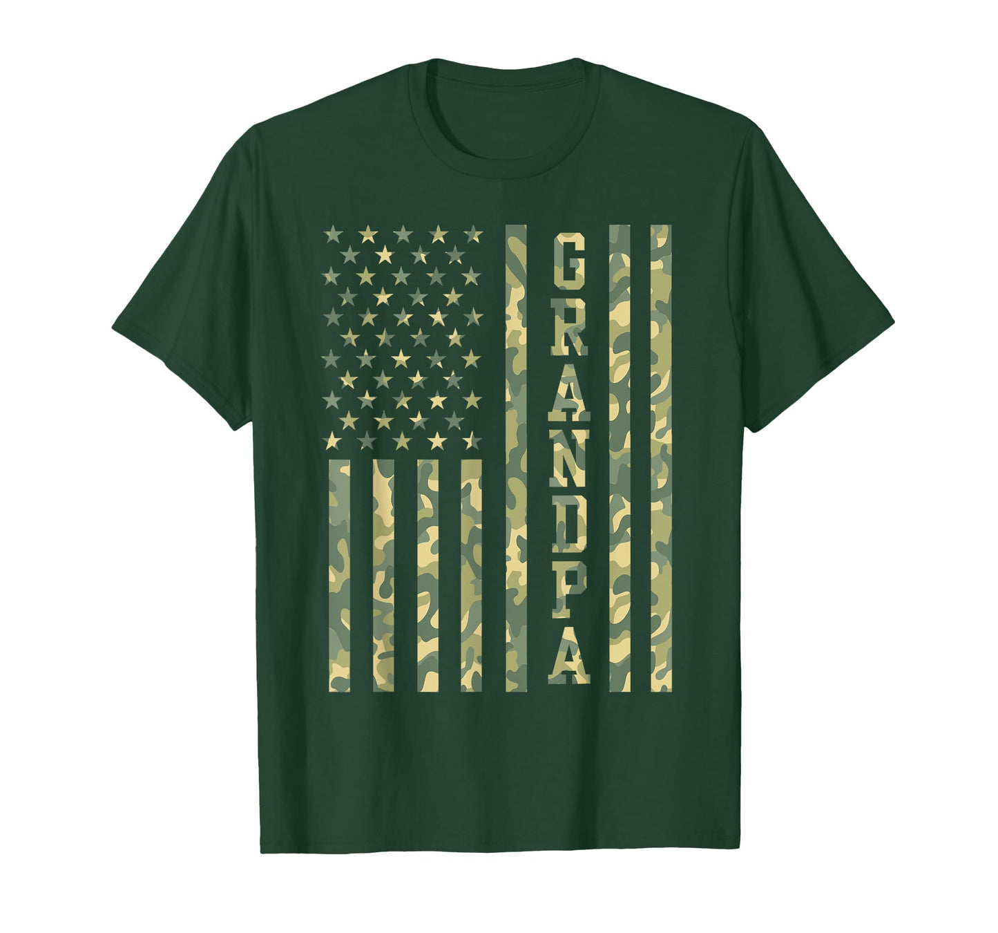 Mens Grandpa American Flag Camo Grandpa Gifts Father's Day T-Shirt