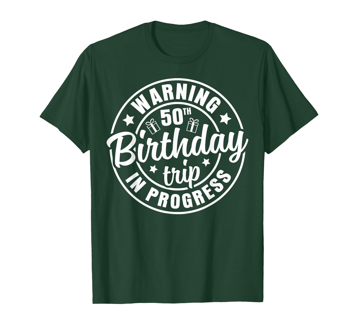 Warning 50th Birthday Trip In Progress Funny 50 Years Old T-Shirt