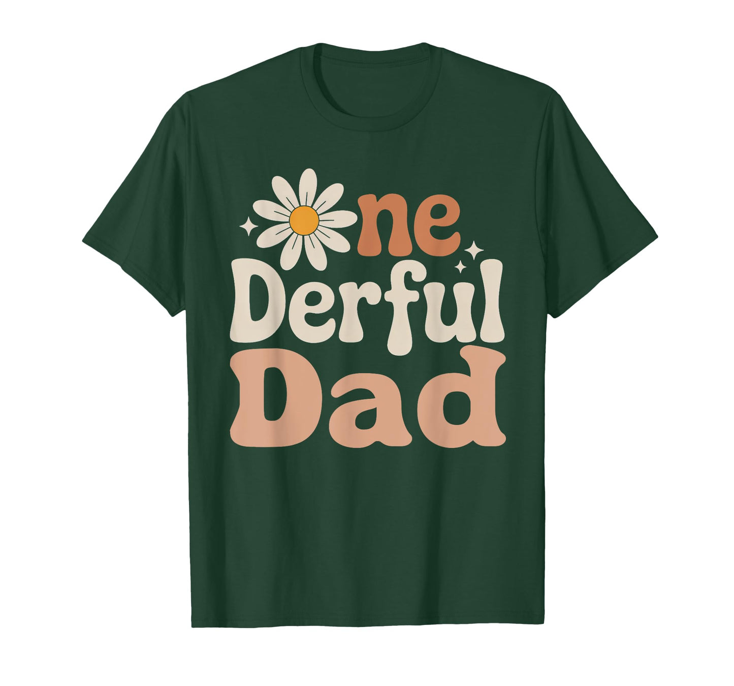 One derful Dad Wild One Daisy First Birthday Family Party T-Shirt