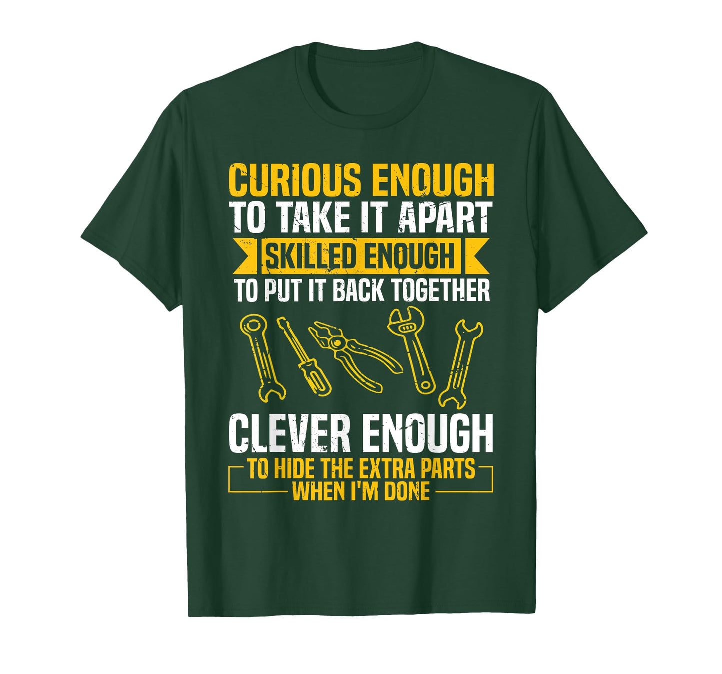 Curious Enough To Take It Apart Car Auto Garage Mechanic Men T-Shirt