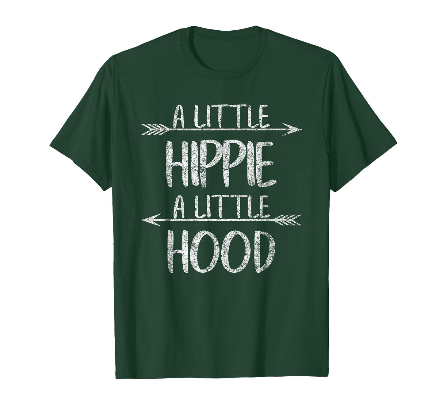 Hippie Hippy Lover Gypsie Shirt A Lil’ Hippie A Lil’ Hood T-Shirt