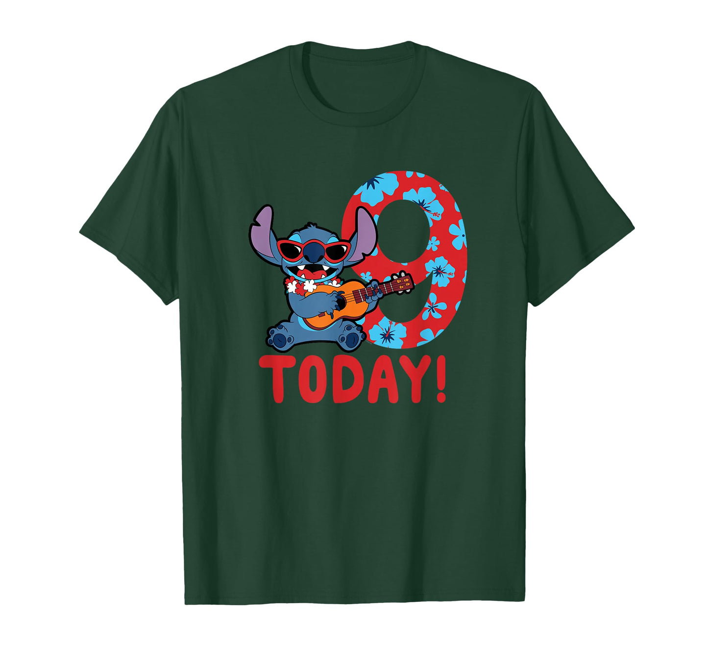 Disney Lilo & Stitch Tropical Birthday 9 Years Old Today T-Shirt