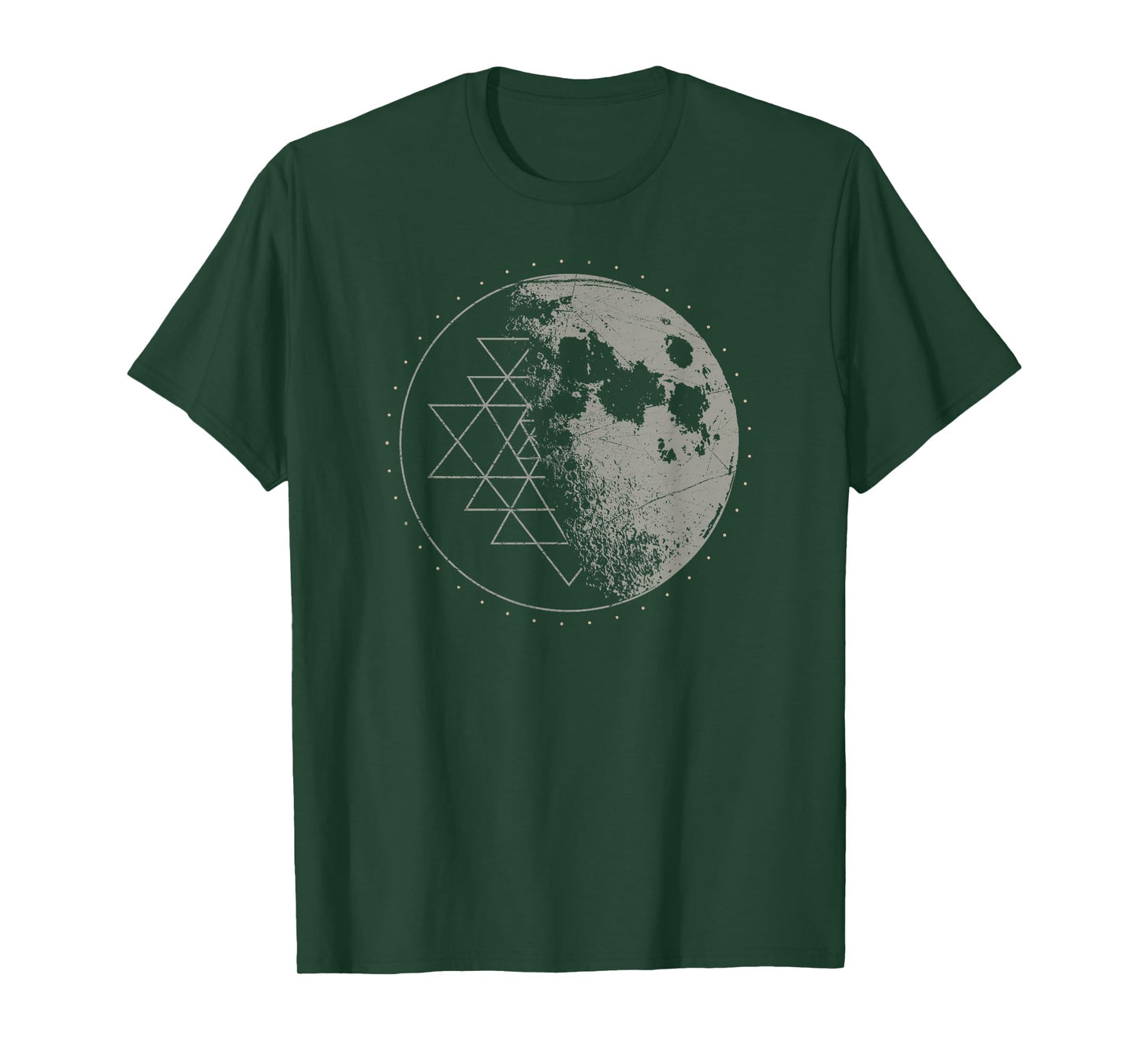Sacred Geometry Sri Yantra Moon - Psychedelic Vintage Shirt T-Shirt