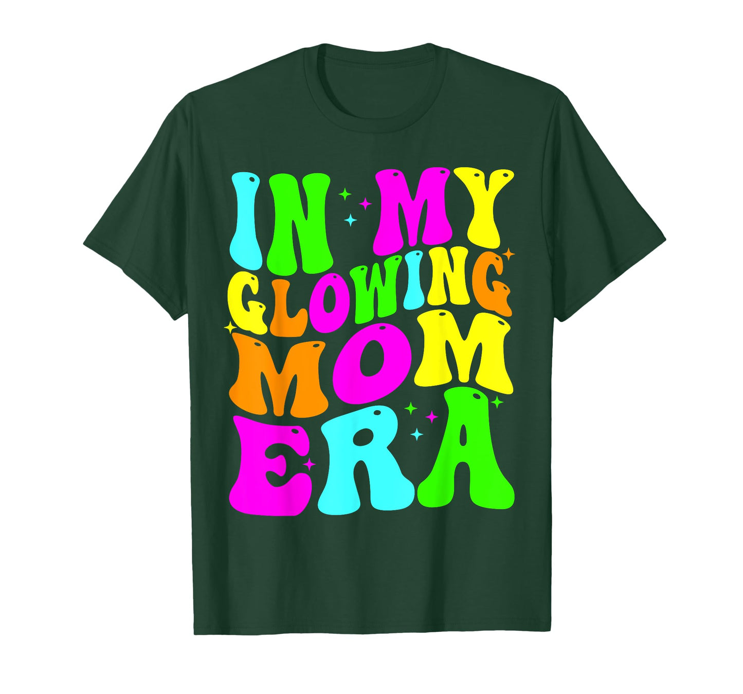 In My Glowing Mom Era Groovy Colorful Bright T-Shirt