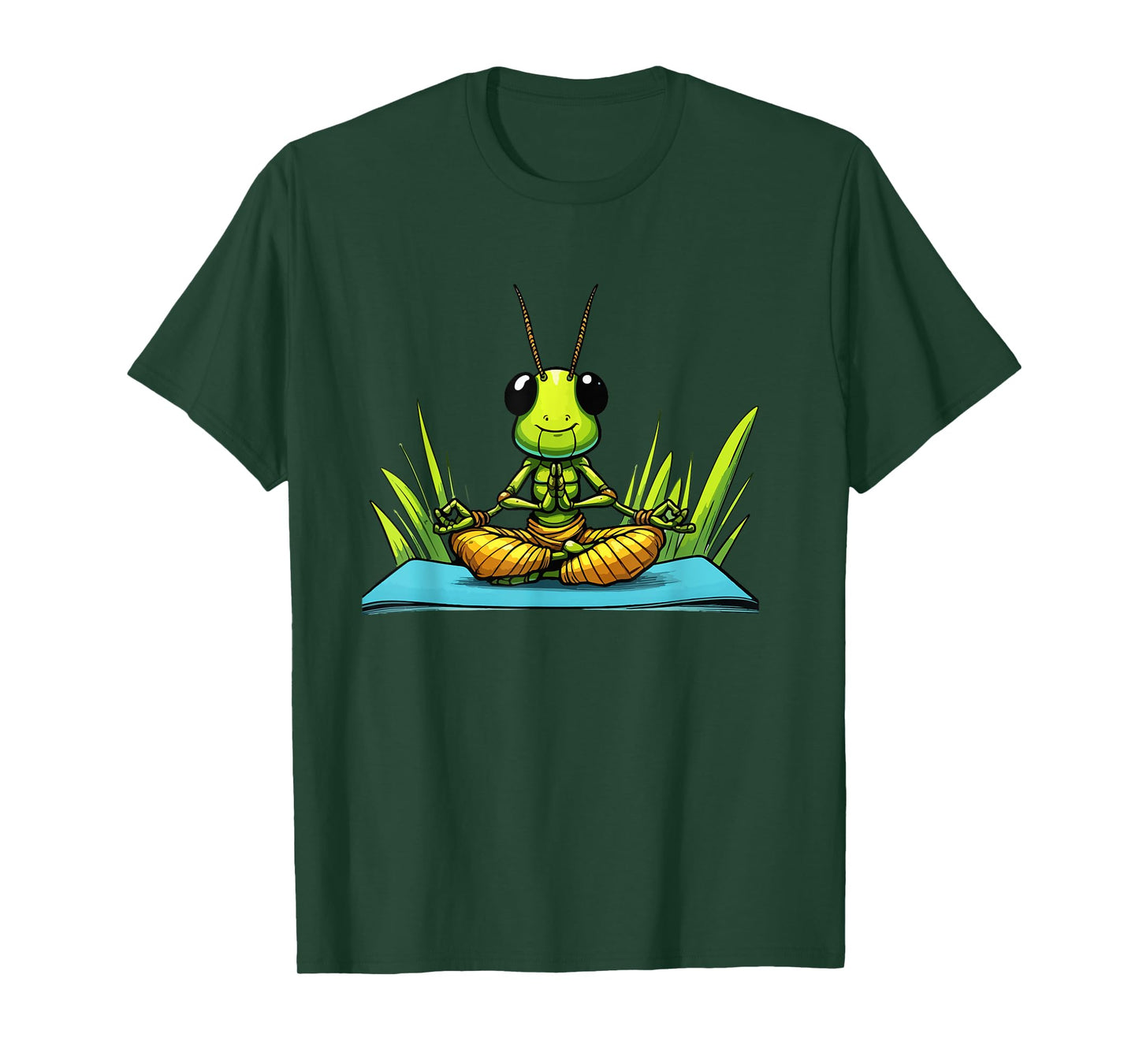 Meditation Grasshopper Yoga Pose Relaxing Animal T-Shirt