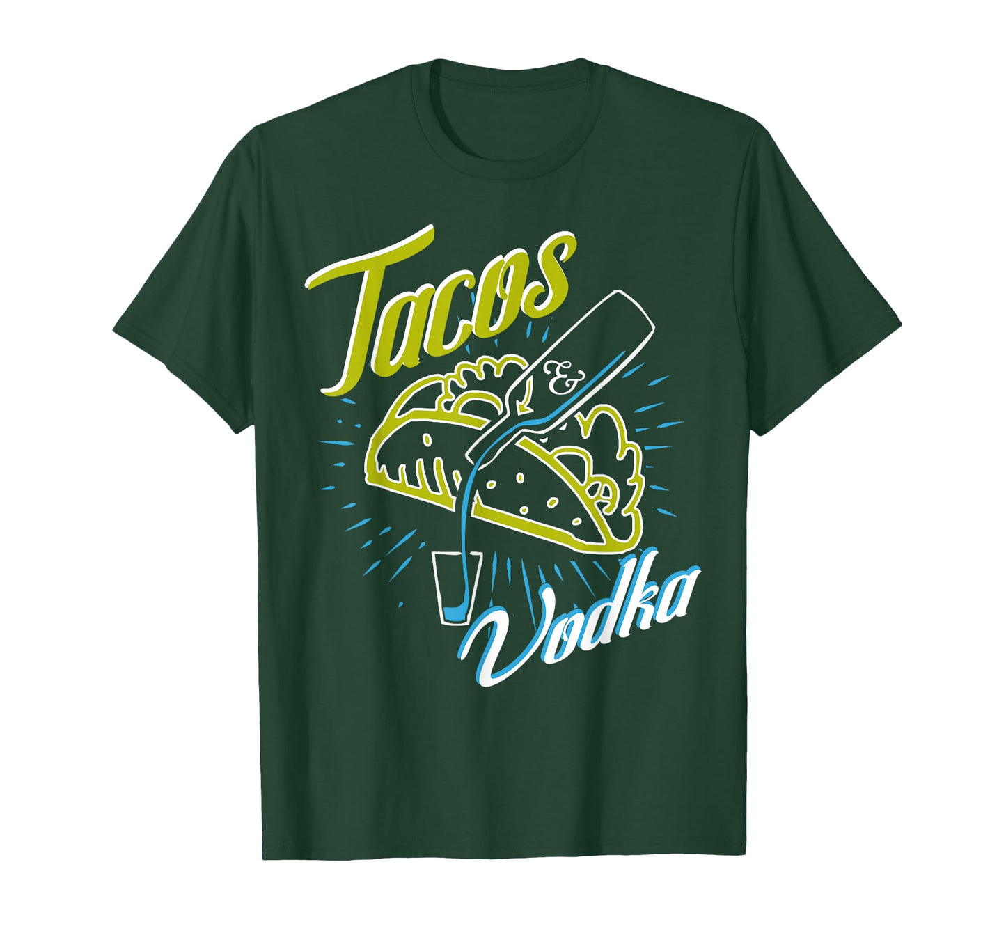 Tacos and Vodka Funny Humor Vintage Drinkers Party T-shirt T-Shirt