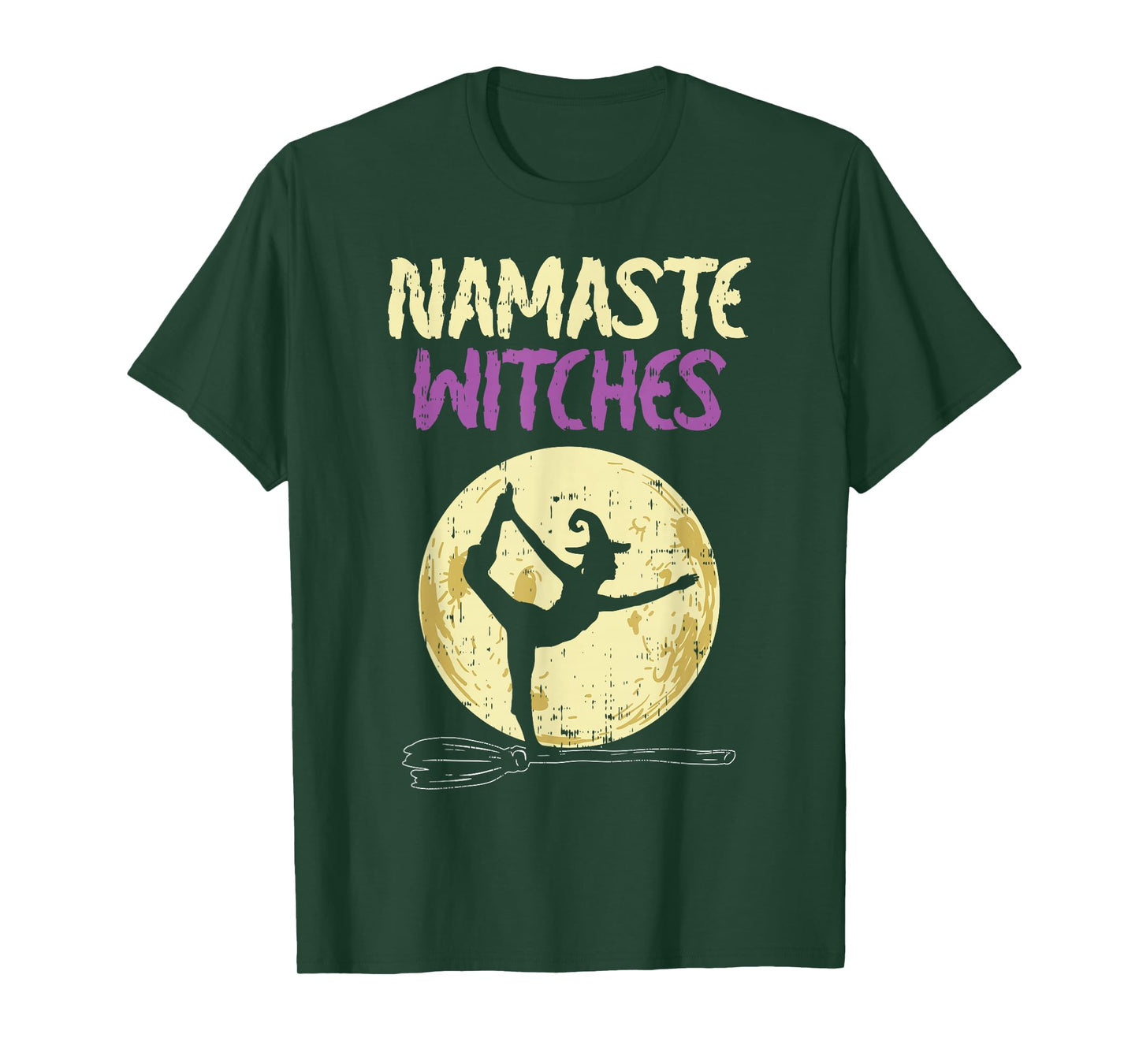 Namaste Witches T-Shirt Halloween Yoga Lover Costume Moon T-Shirt