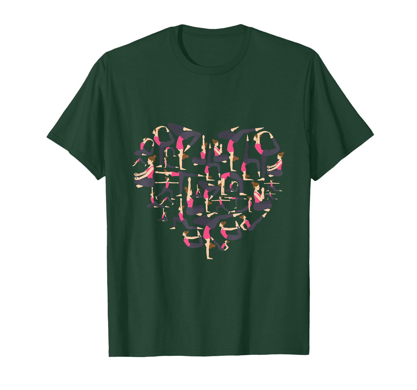 Love Yoga heart meditation pose men girl women Zen Spiritual T-Shirt
