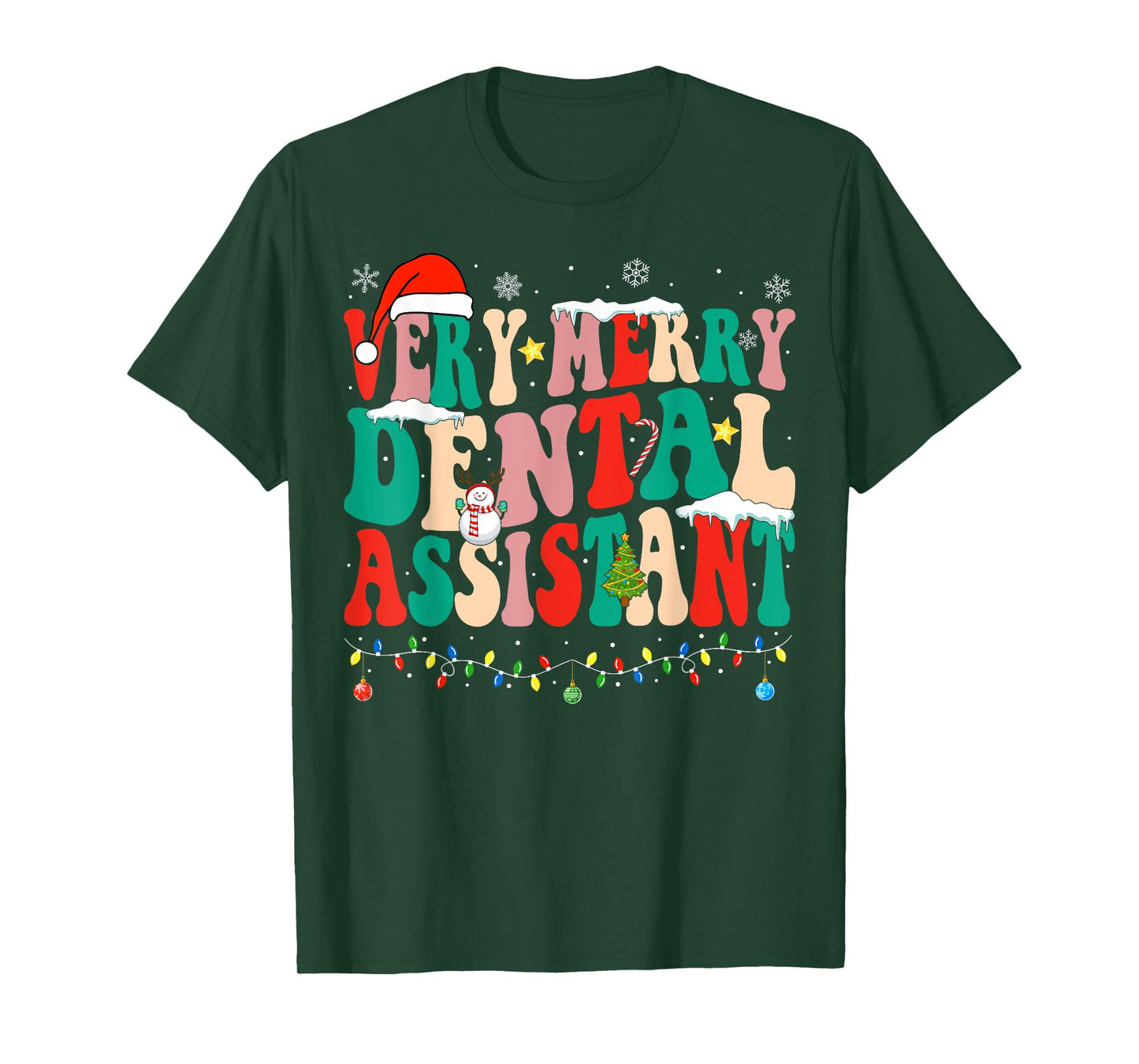 Very Merry Dental Assistant Christmas Dental Assistant T-Shirt